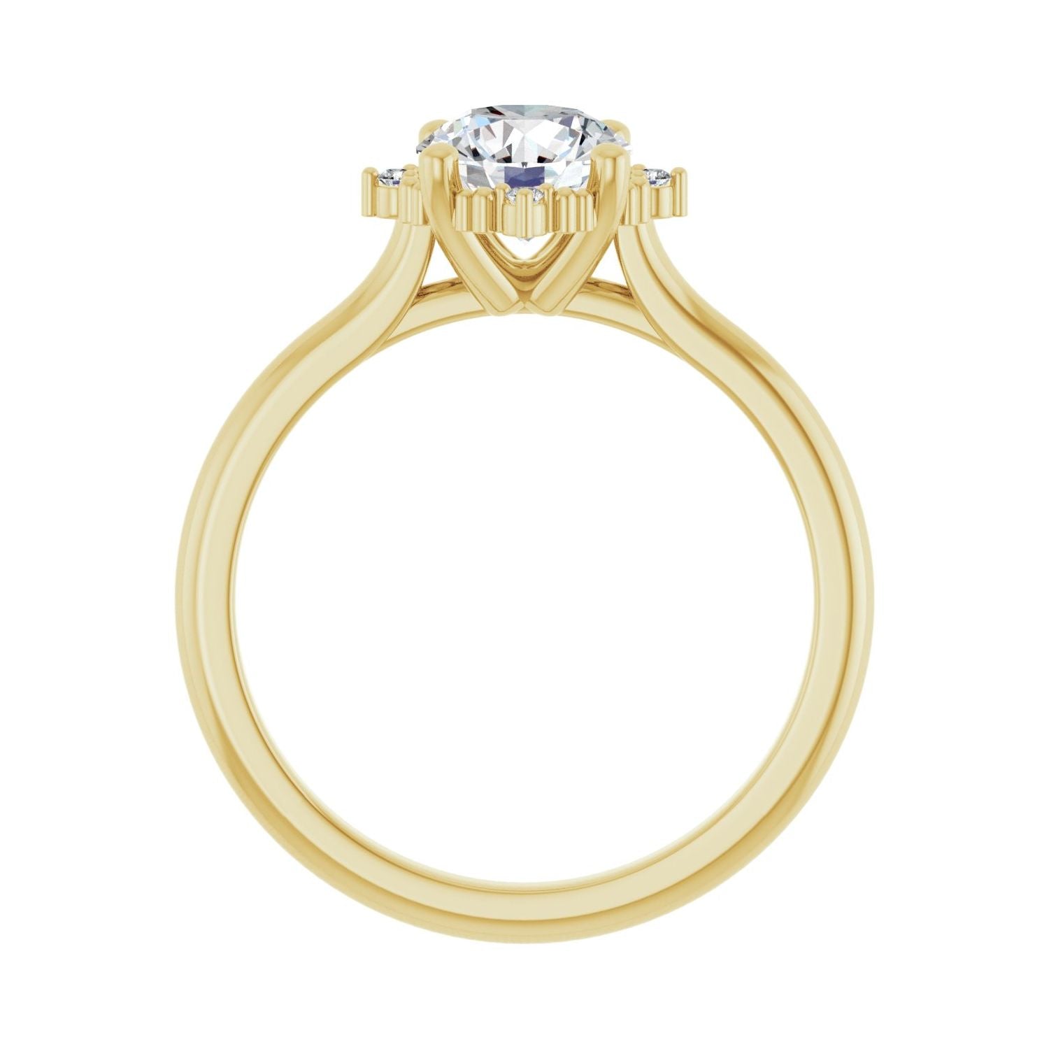 Mantua — Round center, yellow gold
