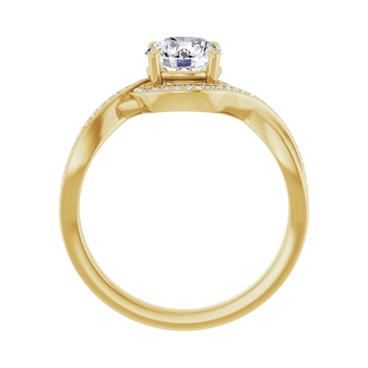 Orvieto — Round center, yellow gold