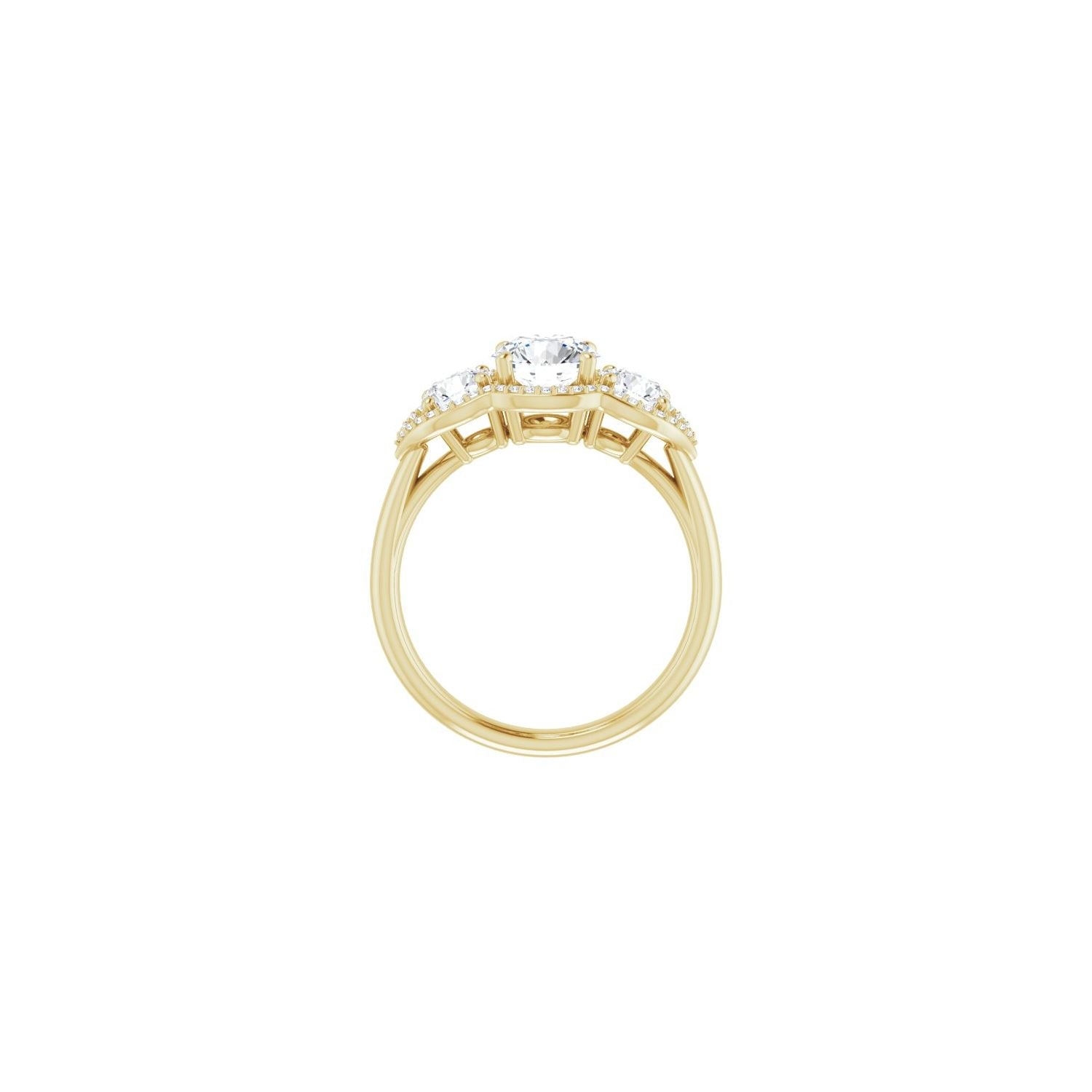 Perugia — Round center, yellow gold