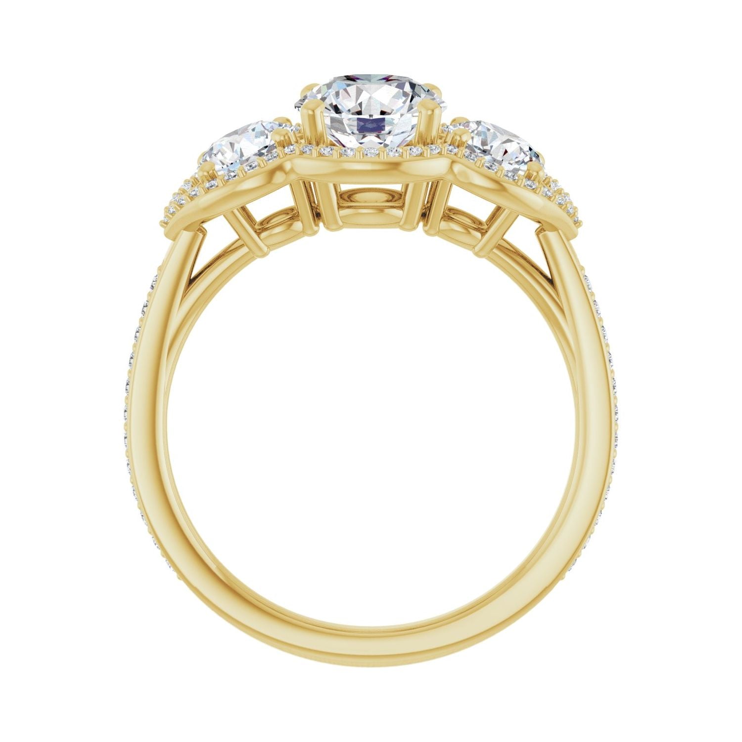Ravenna — Round center, yellow gold