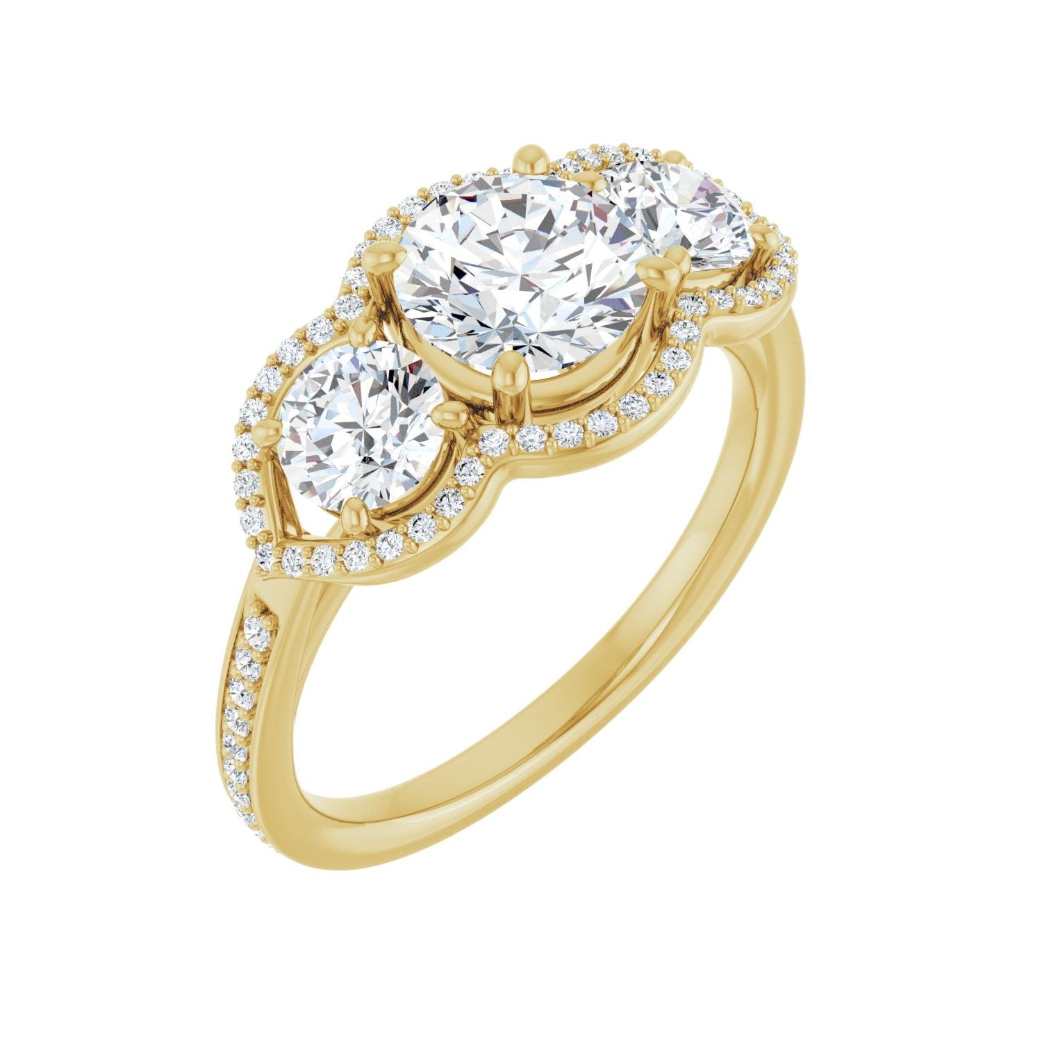 Ravenna — Round center, yellow gold