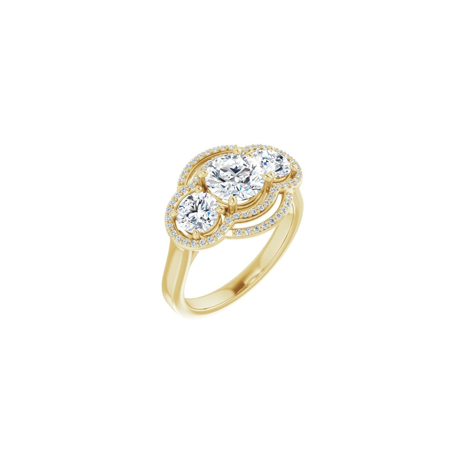 Spoleto — Round center, yellow gold