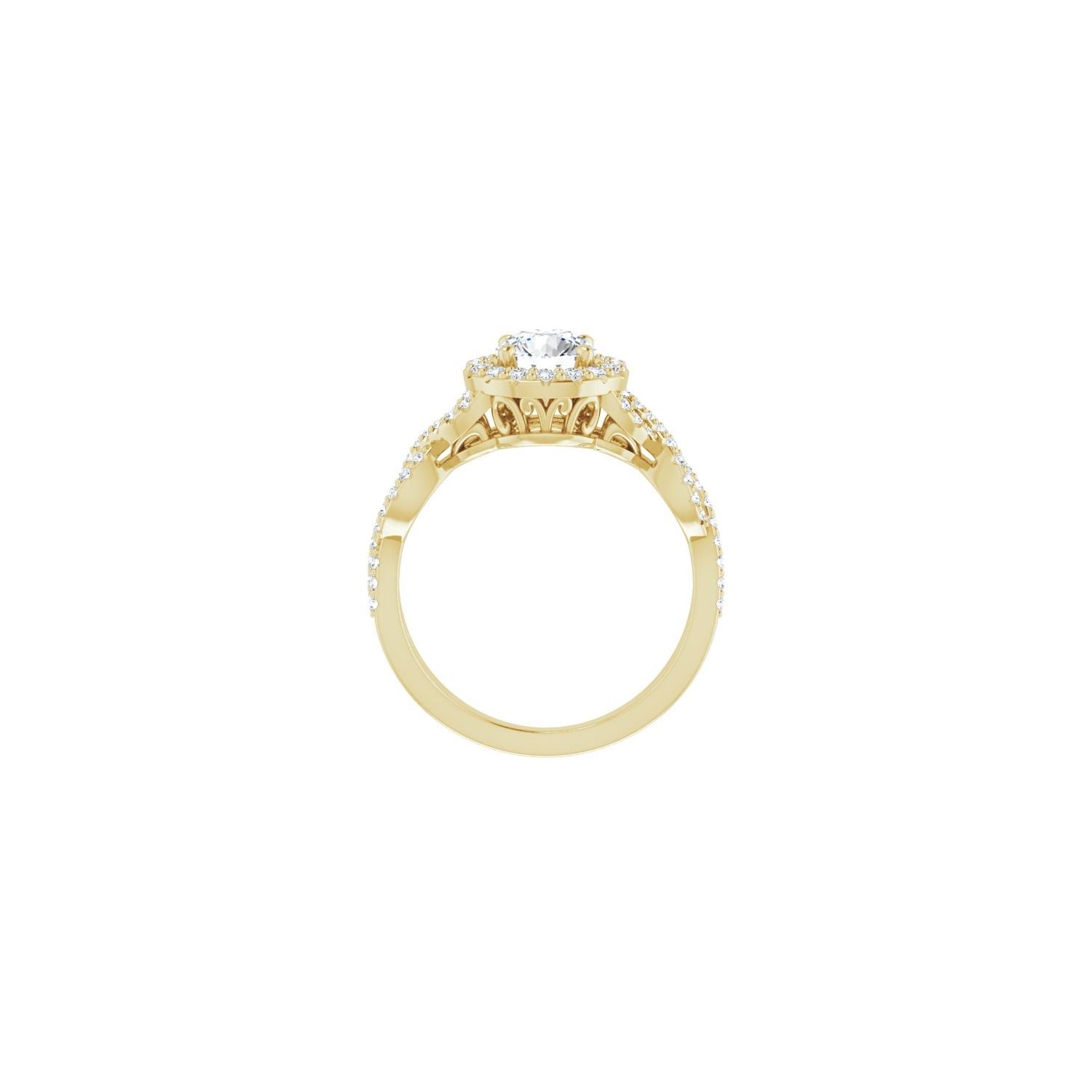 Volterra — Round center, yellow gold