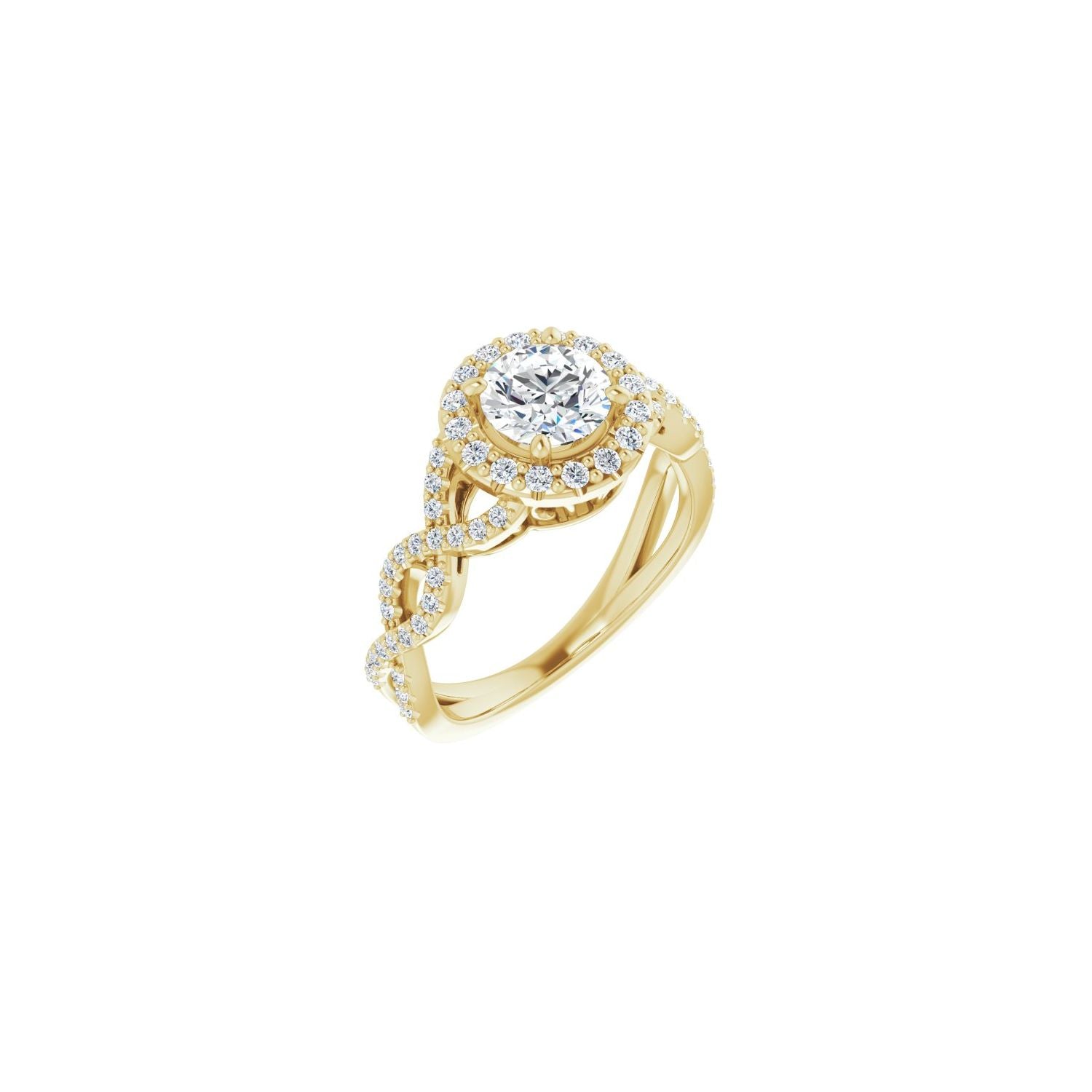Volterra — Round center, yellow gold