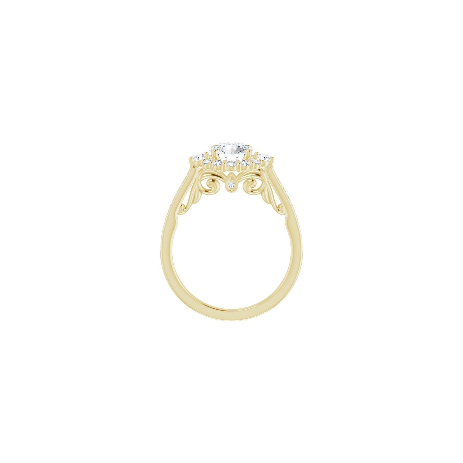 Montalcino — Round center, yellow gold