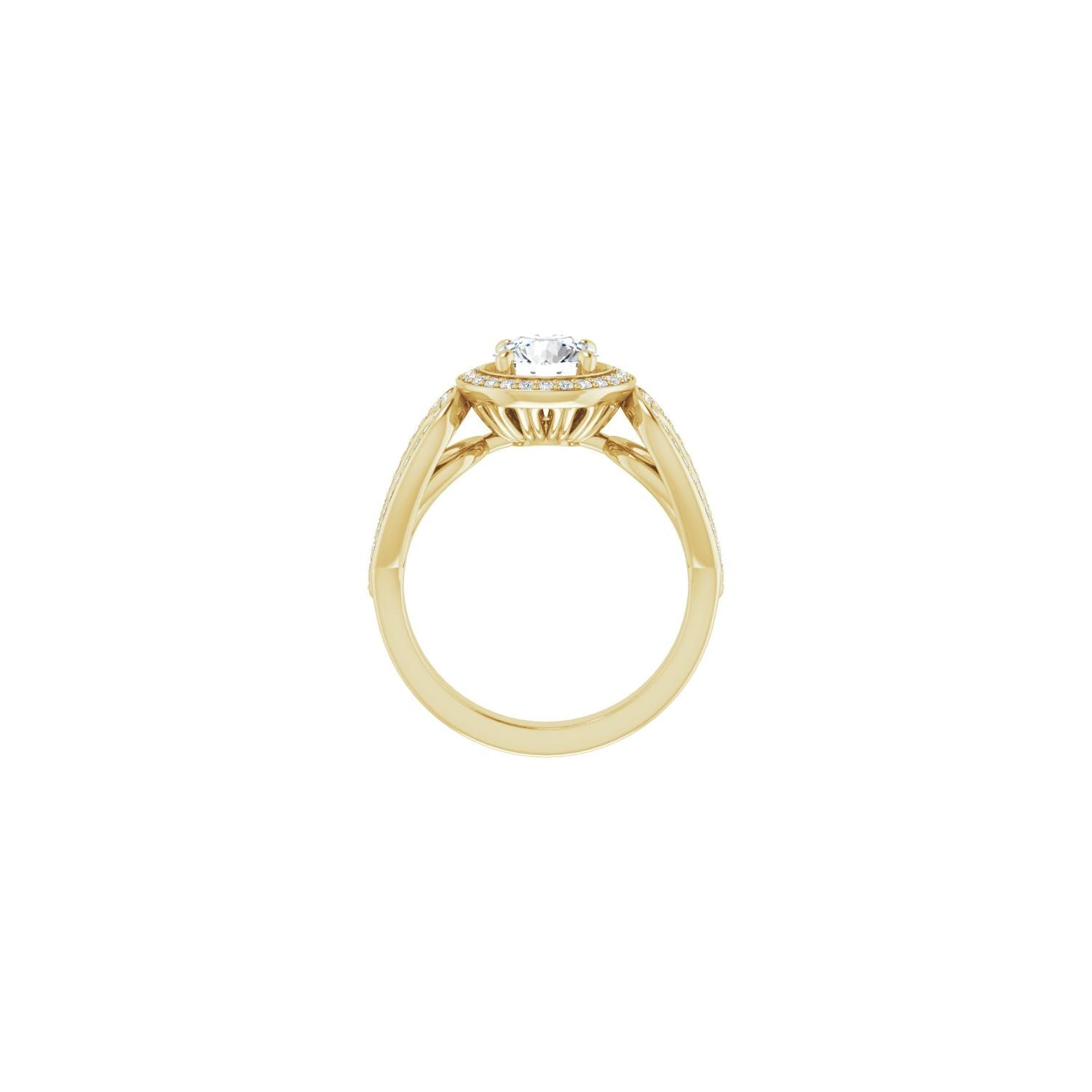 Alicia — Round center, yellow gold