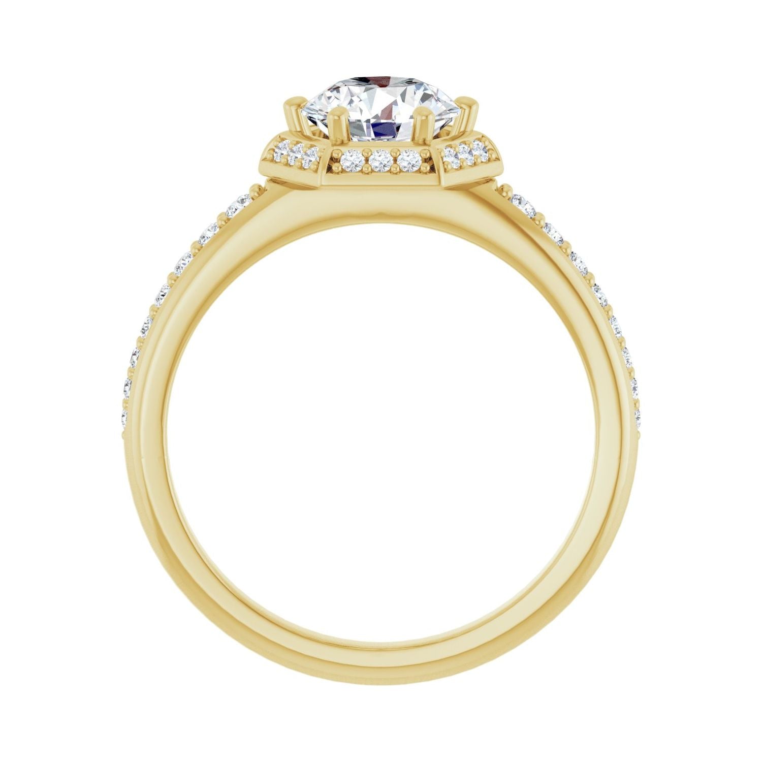Alida — Round center, yellow gold