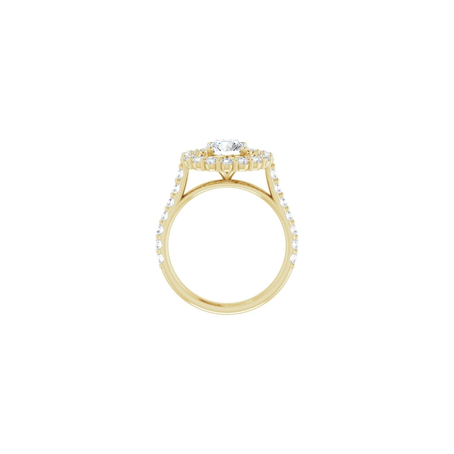 Alina — Round center, yellow gold