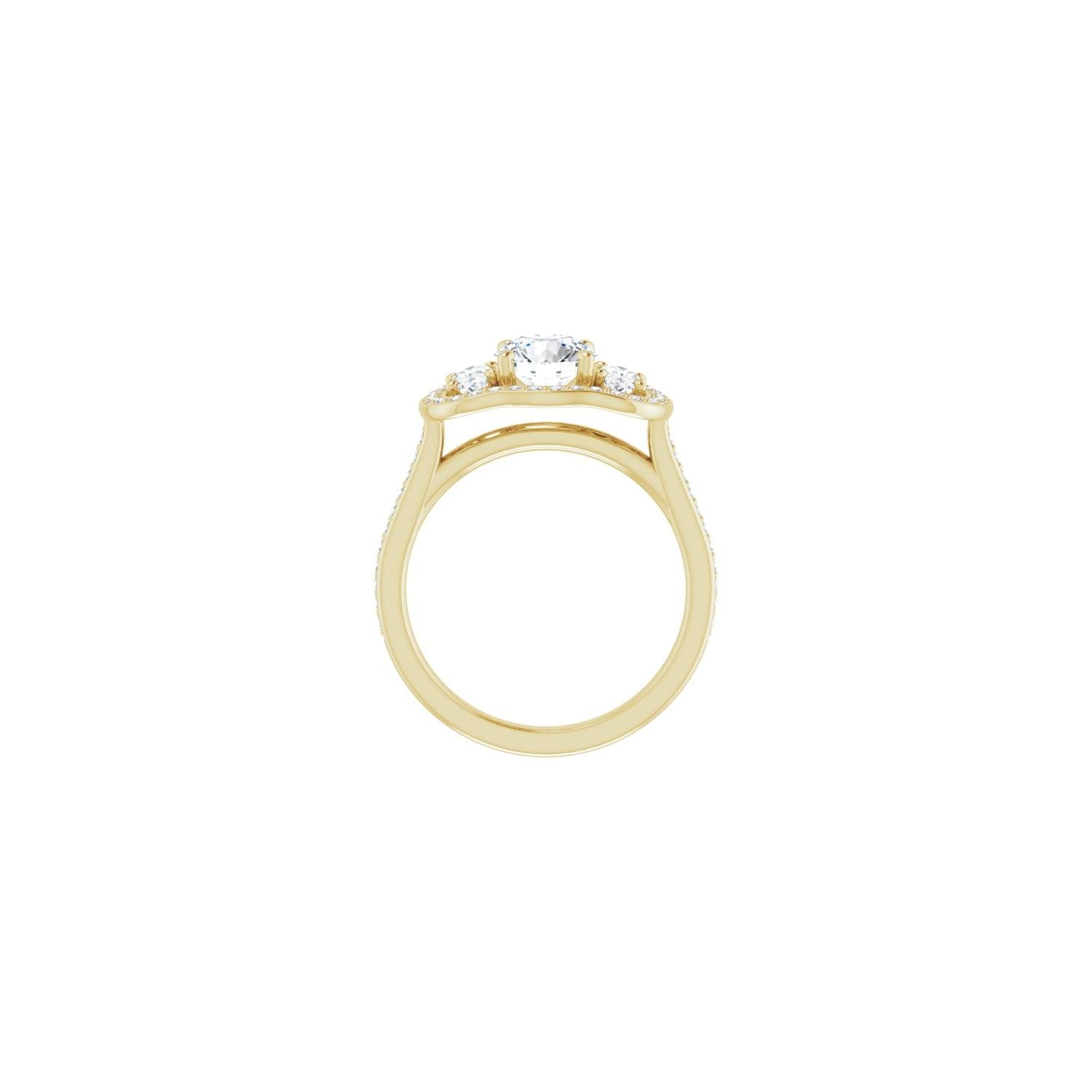 Alix — Round center, yellow gold