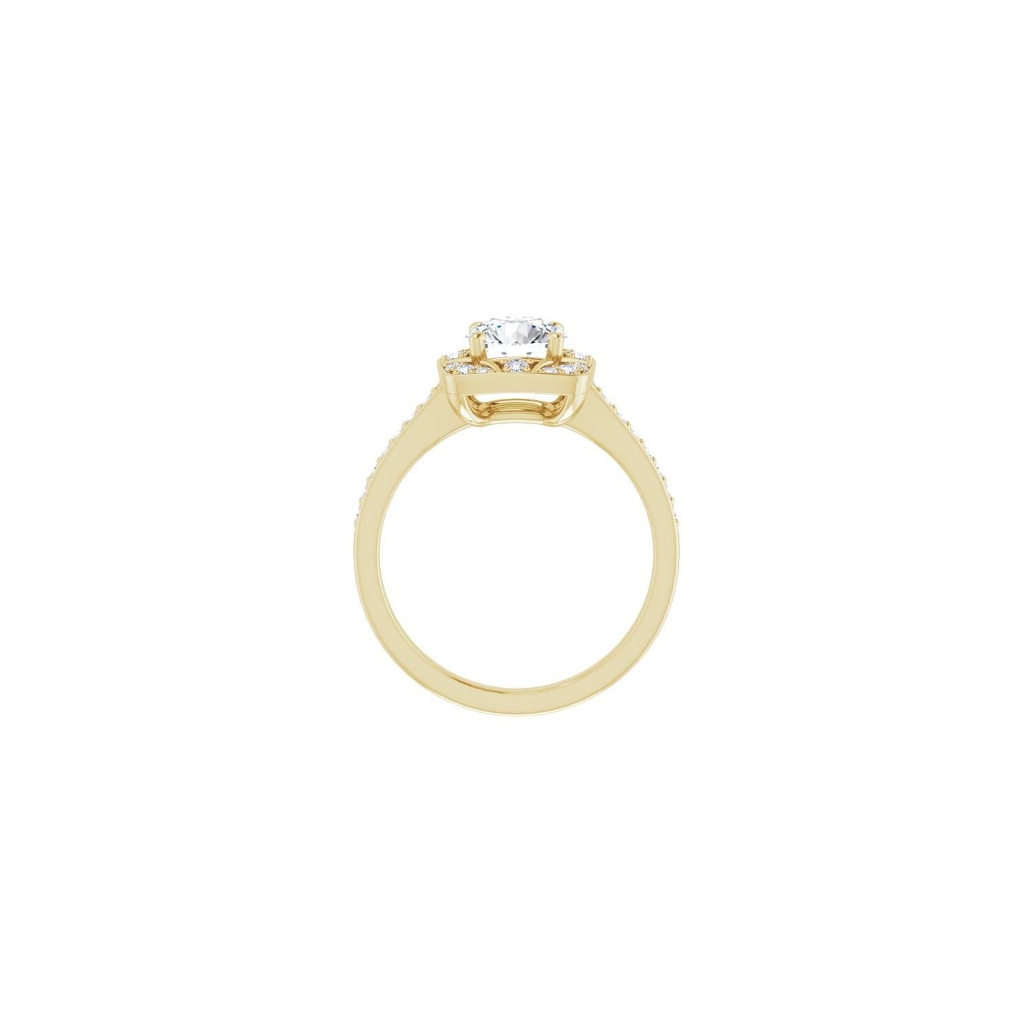 Allie — Round center, yellow gold