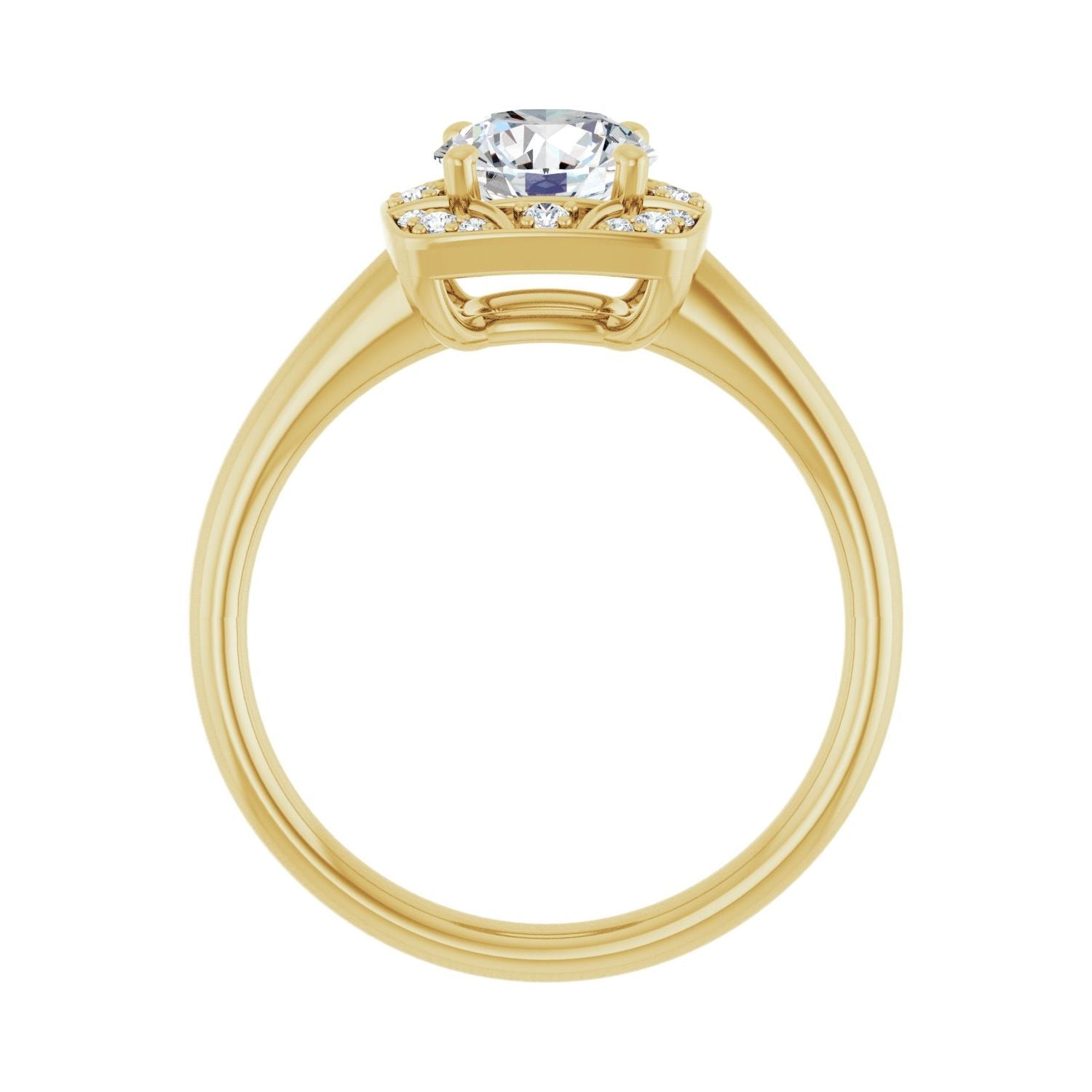 Allison — Round center, yellow gold