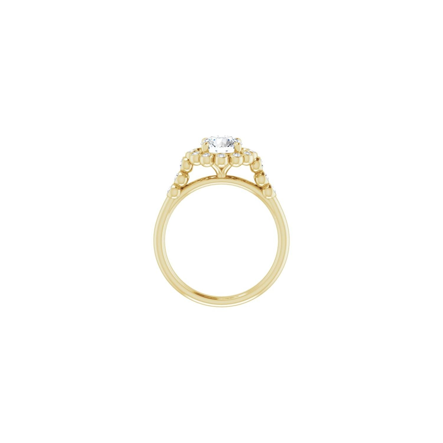 Althea — Round center, yellow gold