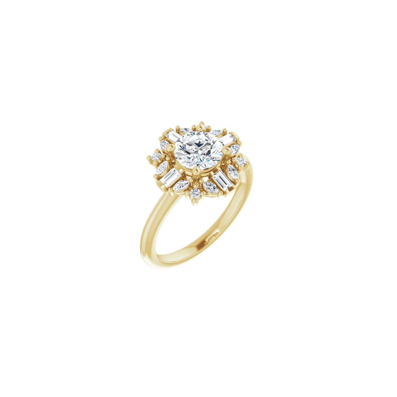 Amabel — Round center, yellow gold