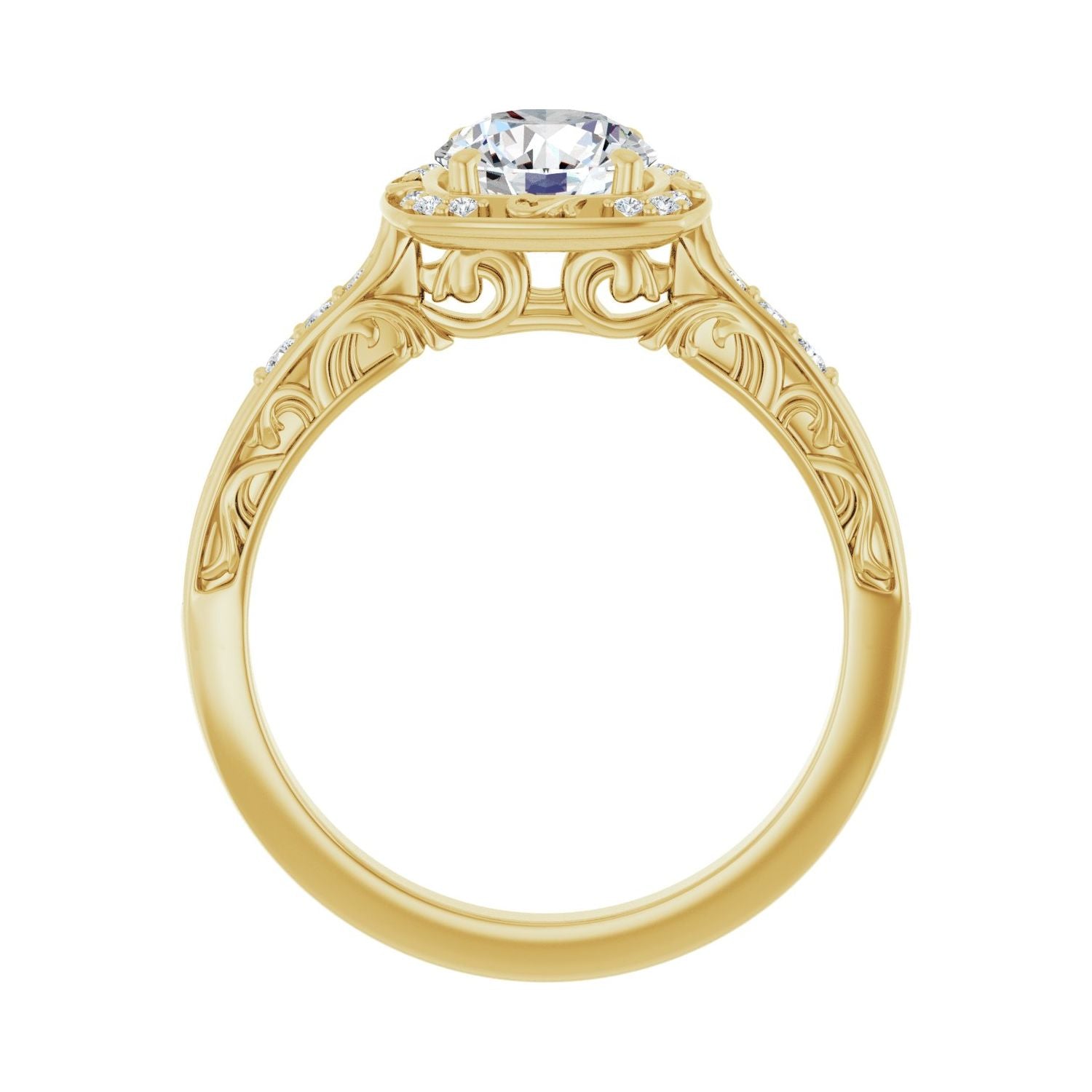 Amaya — Round center, yellow gold