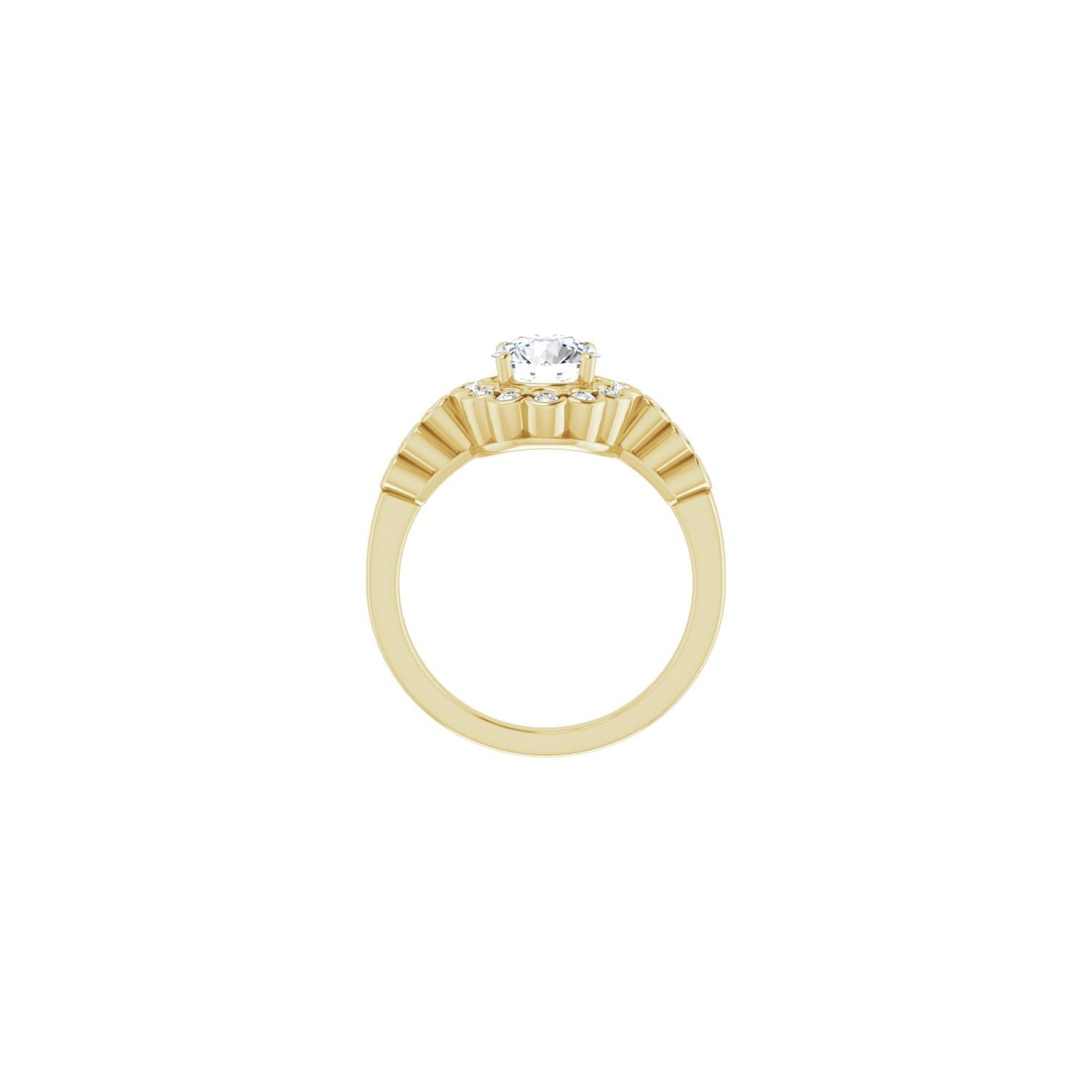 Amelie — Round center, yellow gold