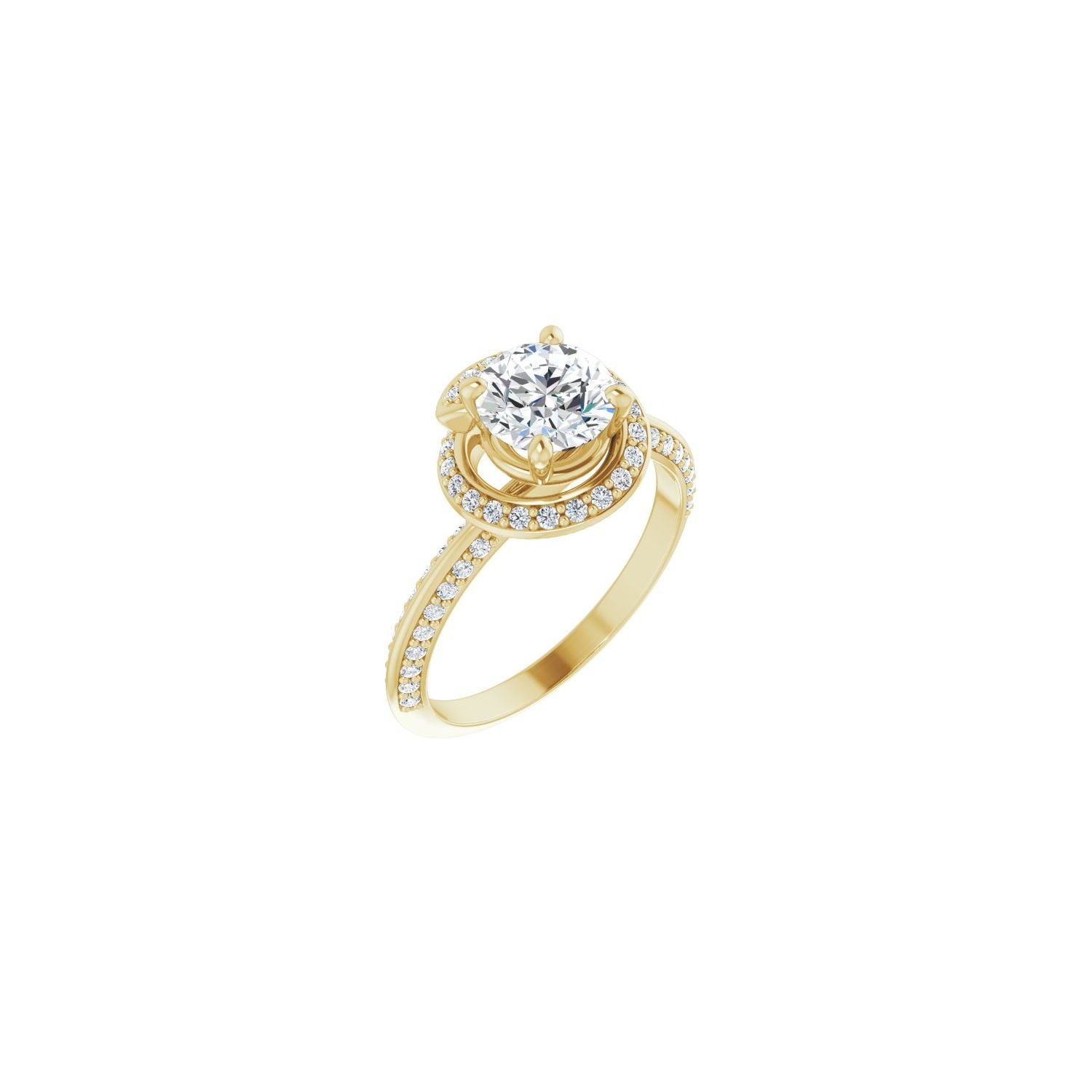 Anabel — Round center, yellow gold