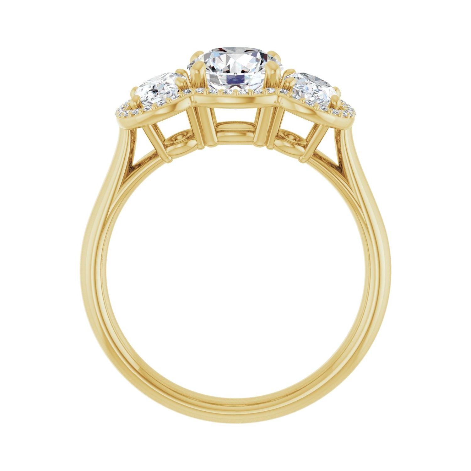 Anastasia — Round center, yellow gold