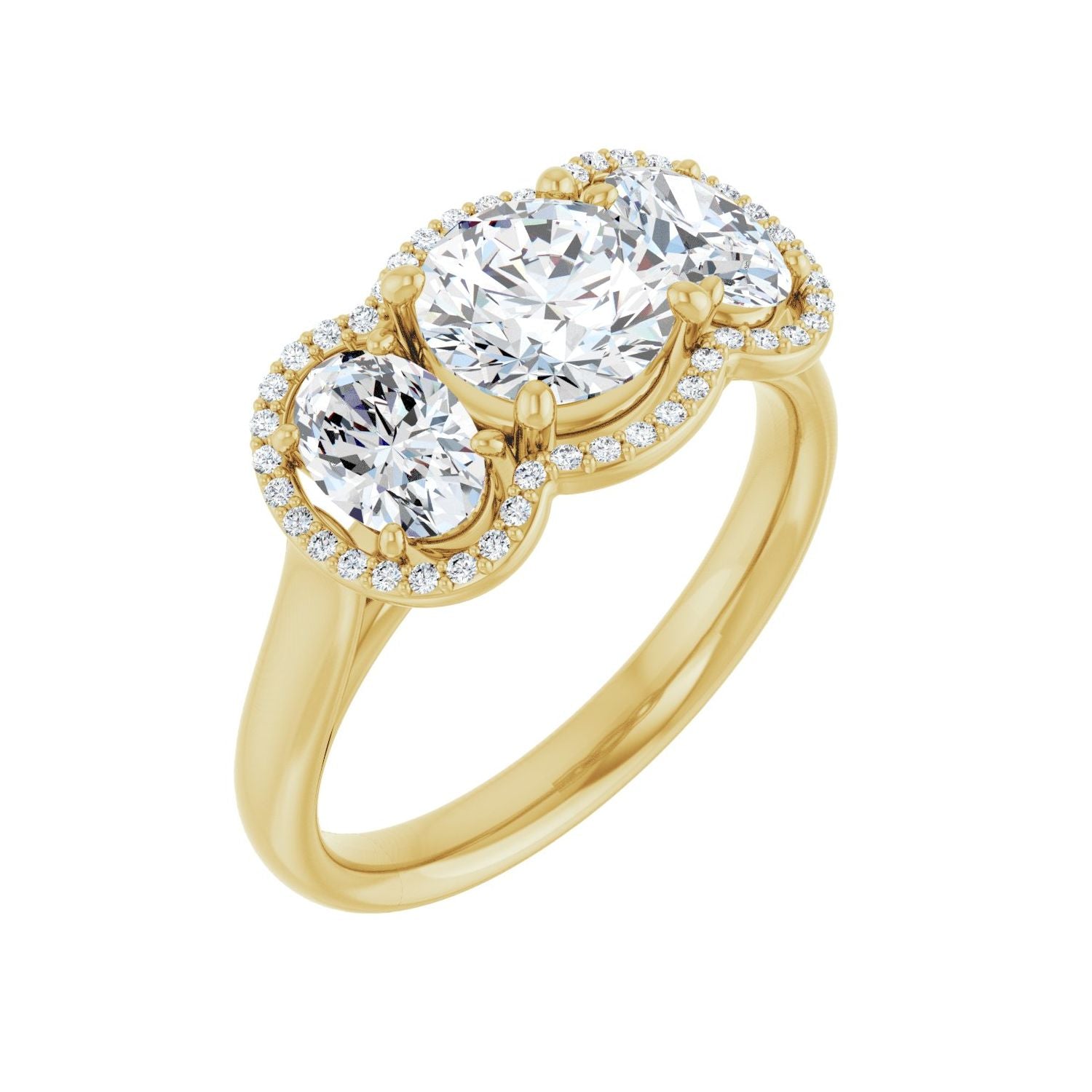 Anastasia — Round center, yellow gold