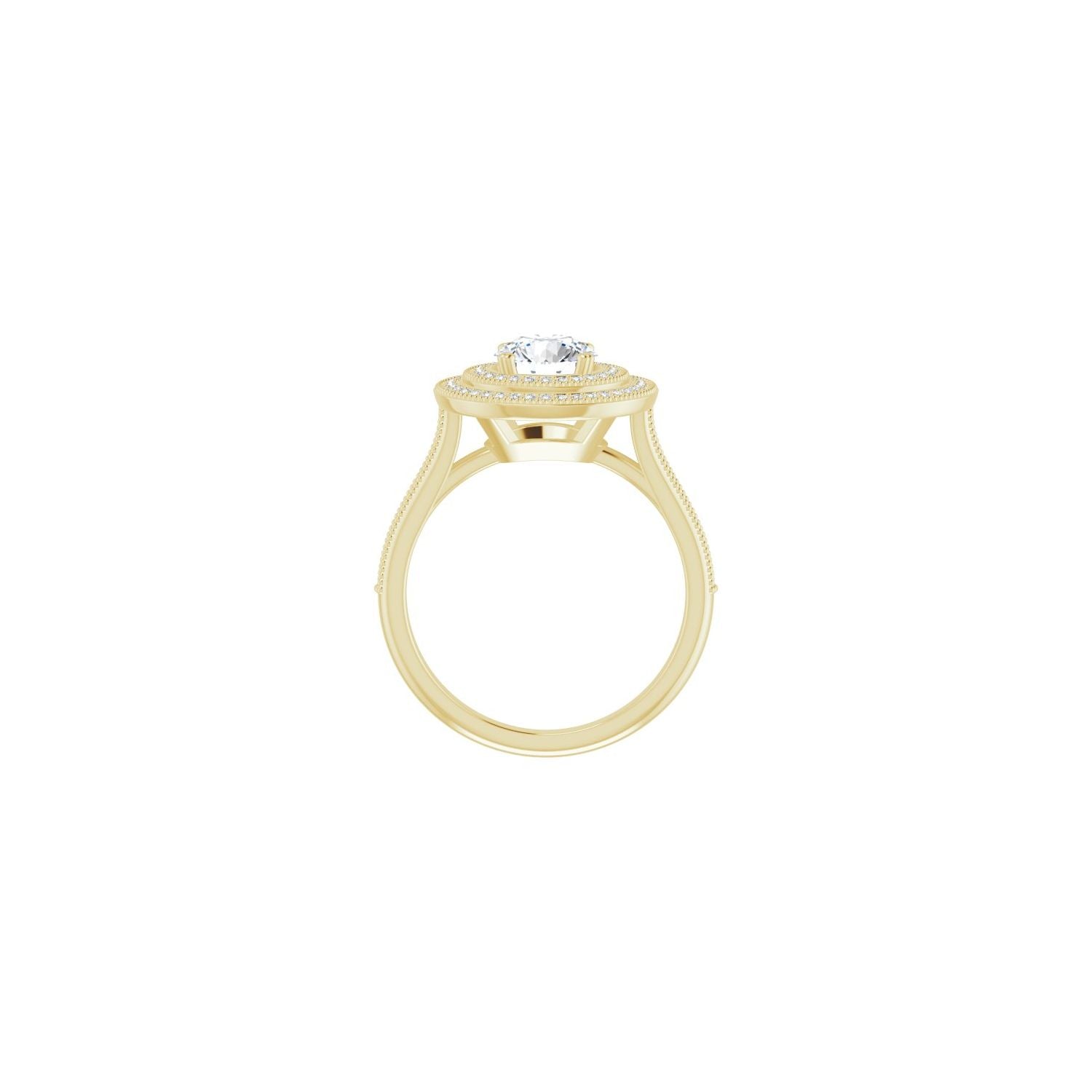 Andrea — Round center, yellow gold