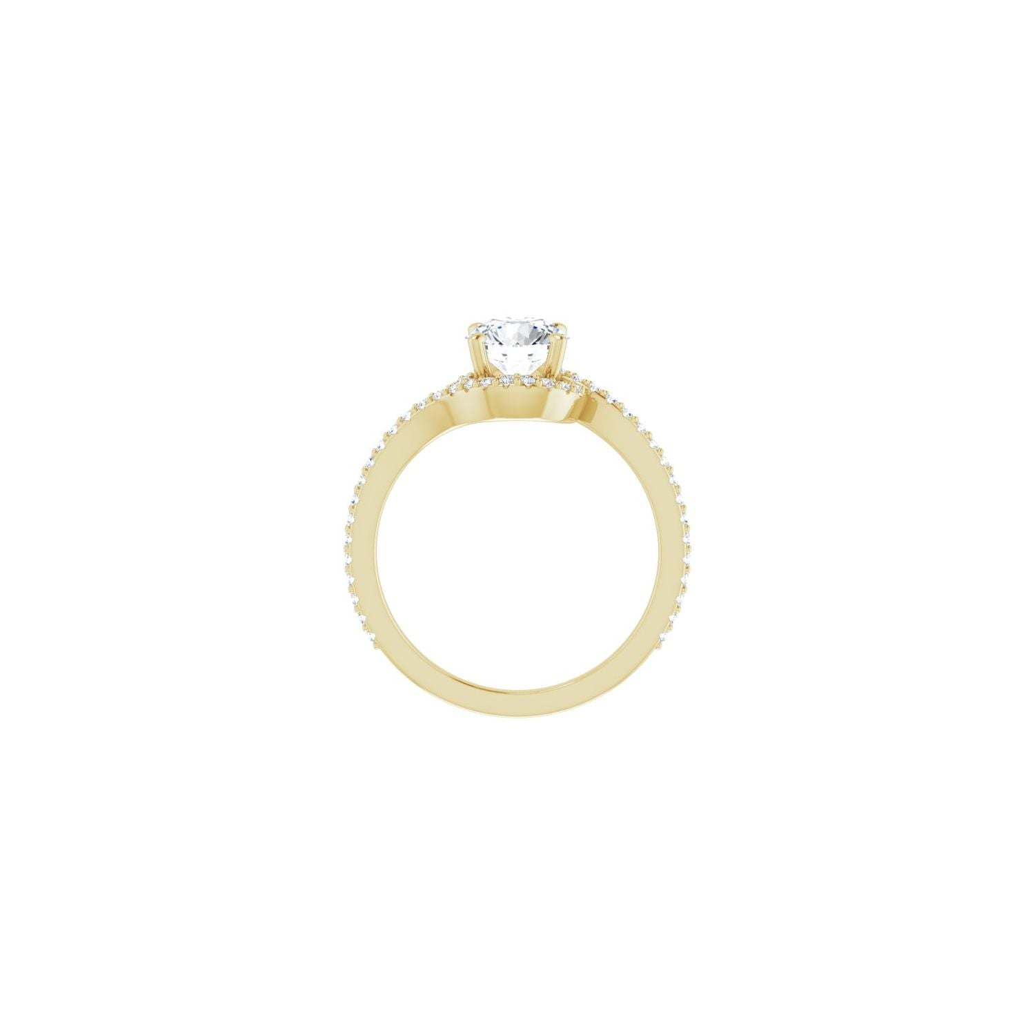 Anita — Round center, yellow gold