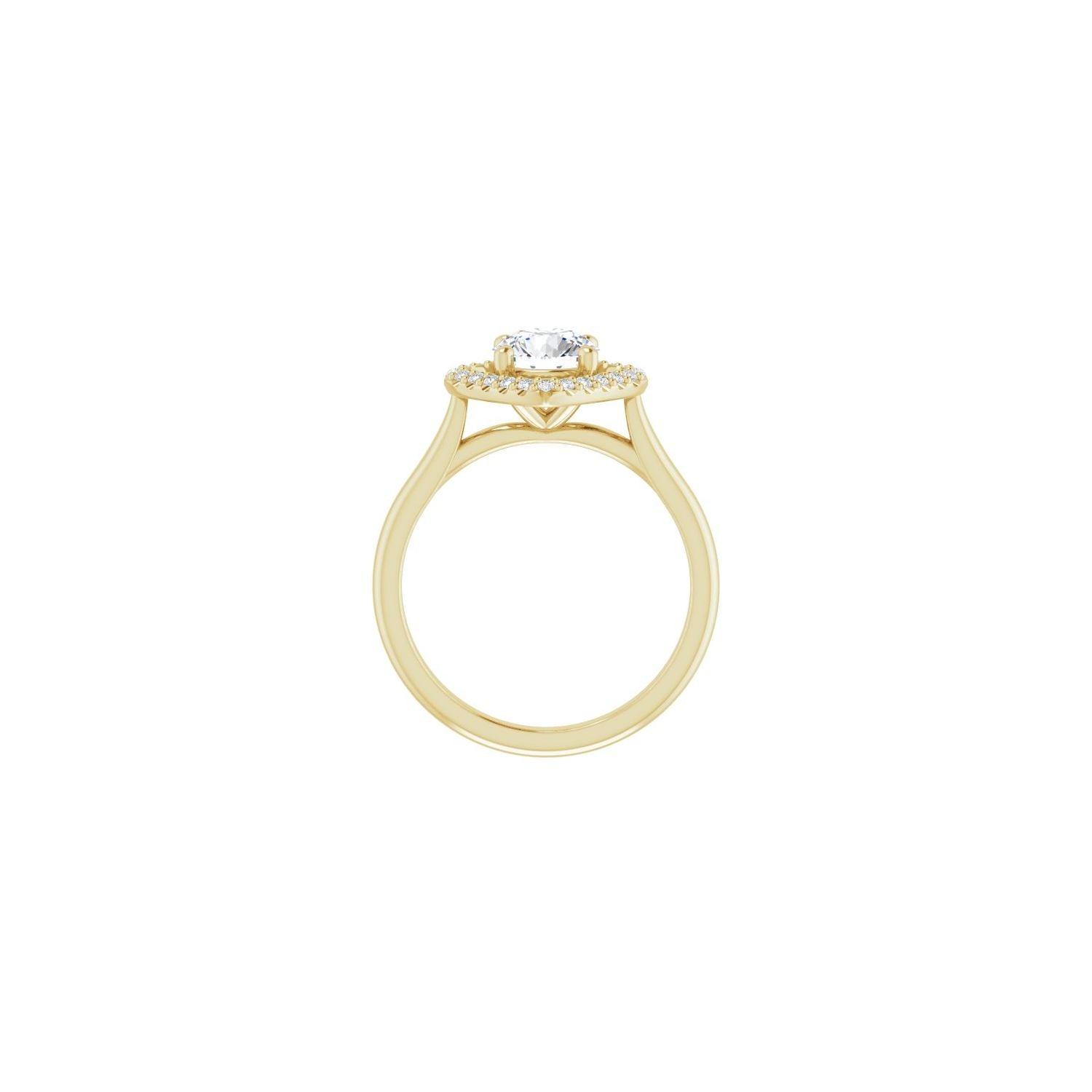 Annalise — Round center, yellow gold
