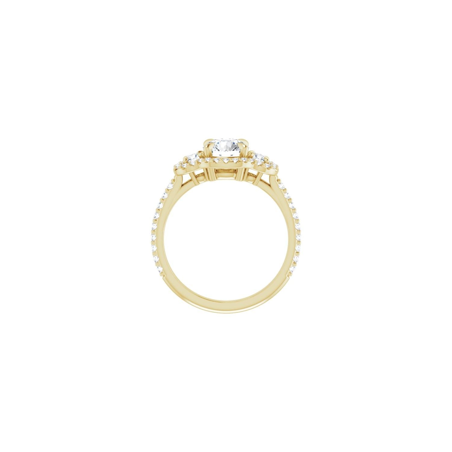 Antonia — Round center, yellow gold