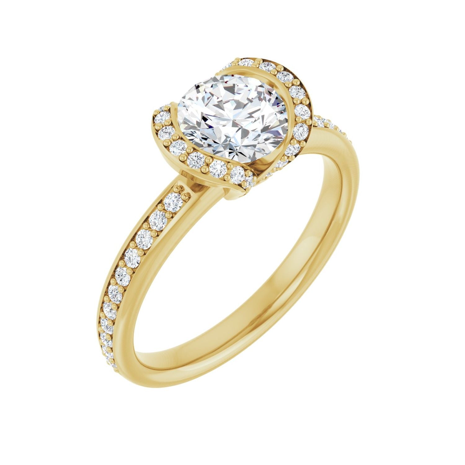 Arabelle — Round center, yellow gold
