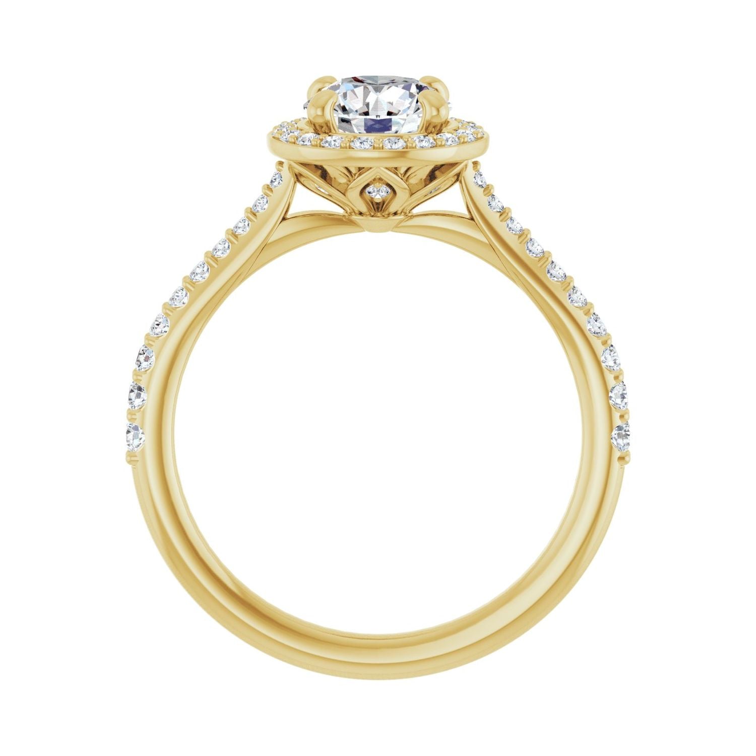 Arleth — Round center, yellow gold