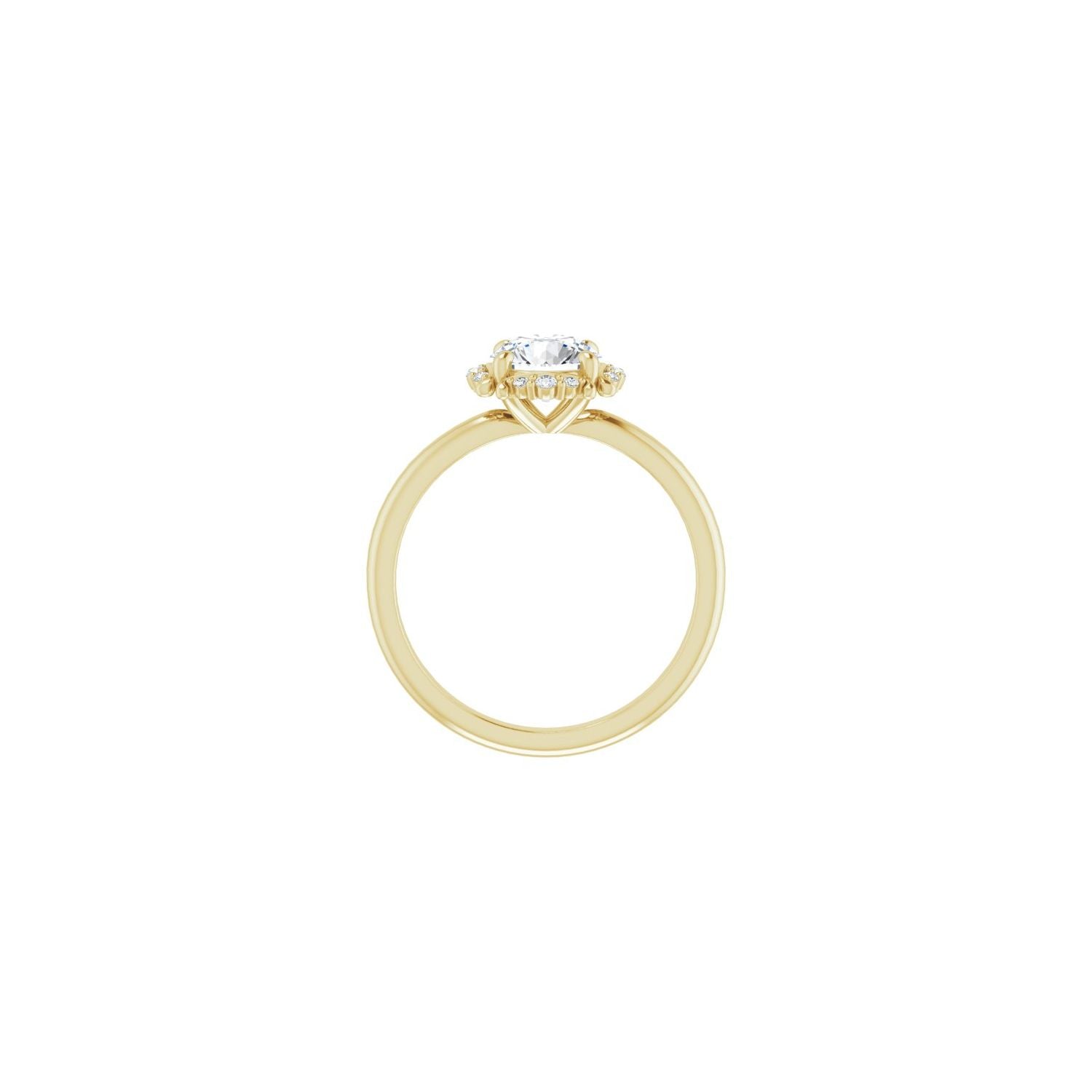 Armelle — Round center, yellow gold