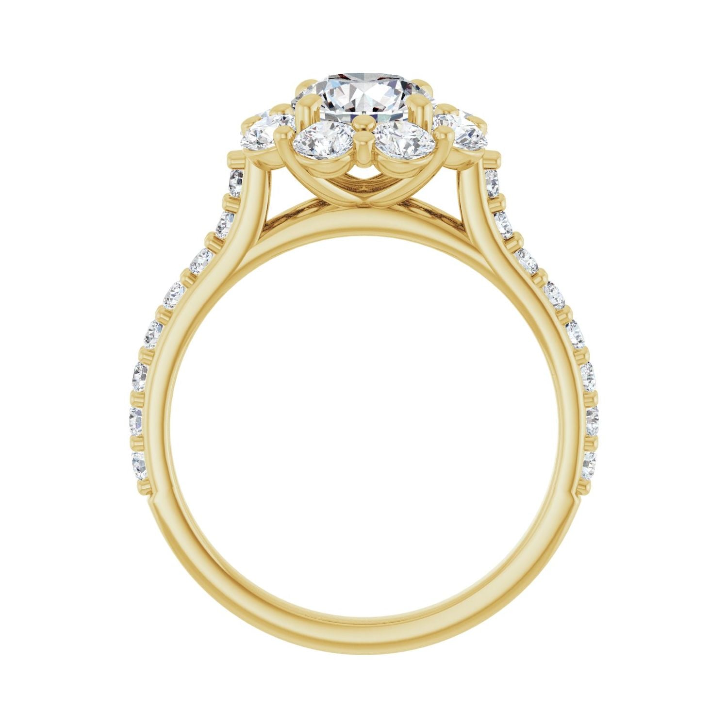 Astrid — Round center, yellow gold