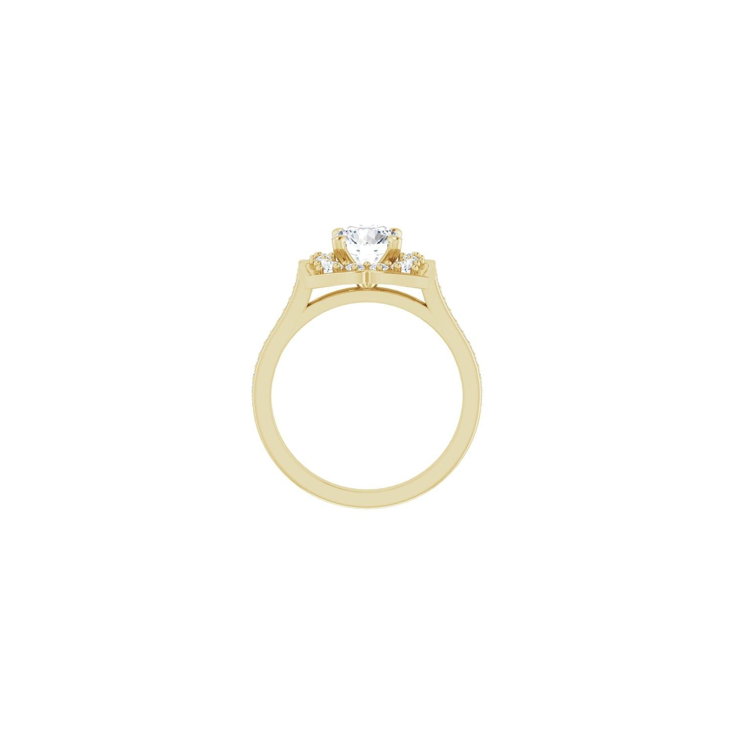 Aubrey — Round center, yellow gold