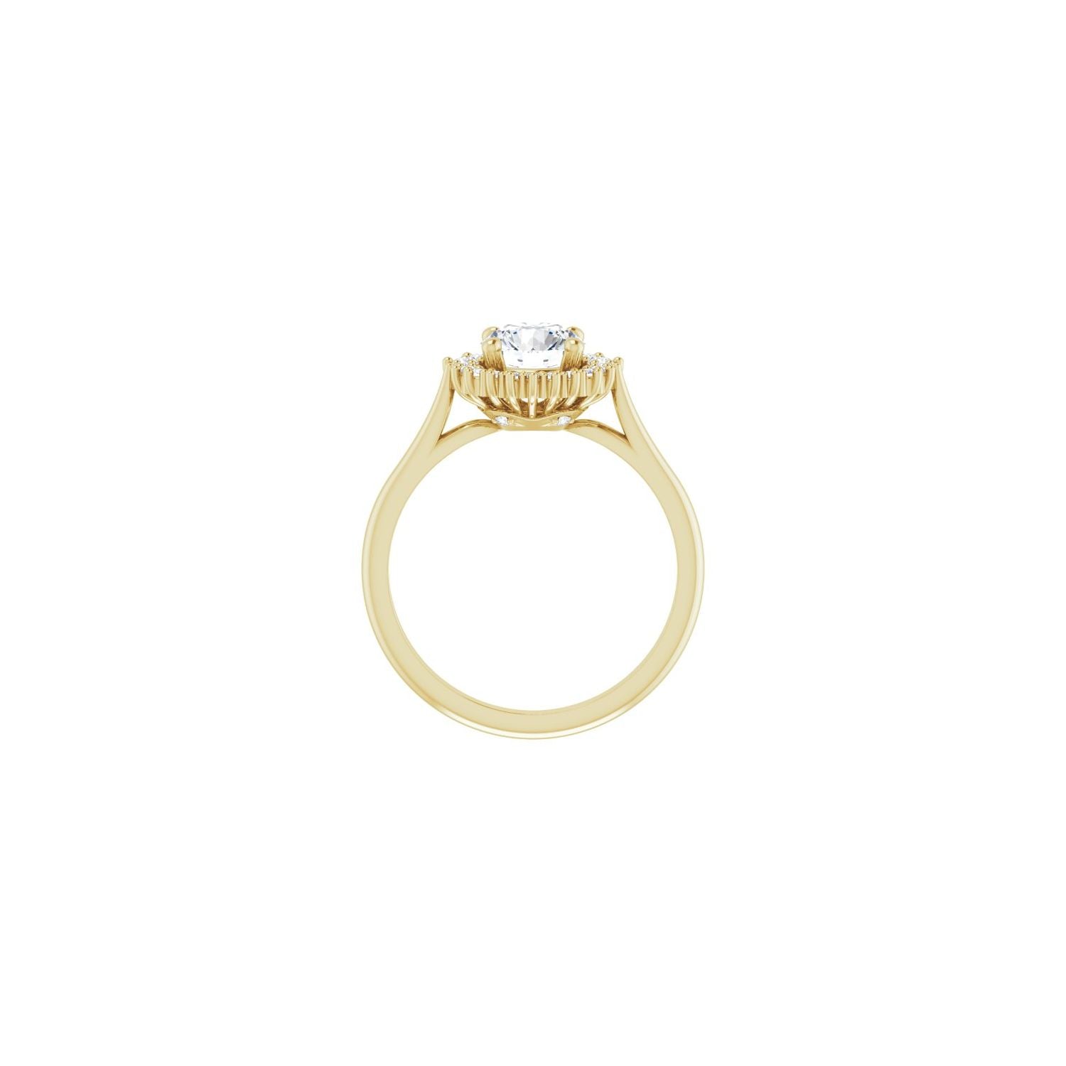 Audrey — Round center, yellow gold