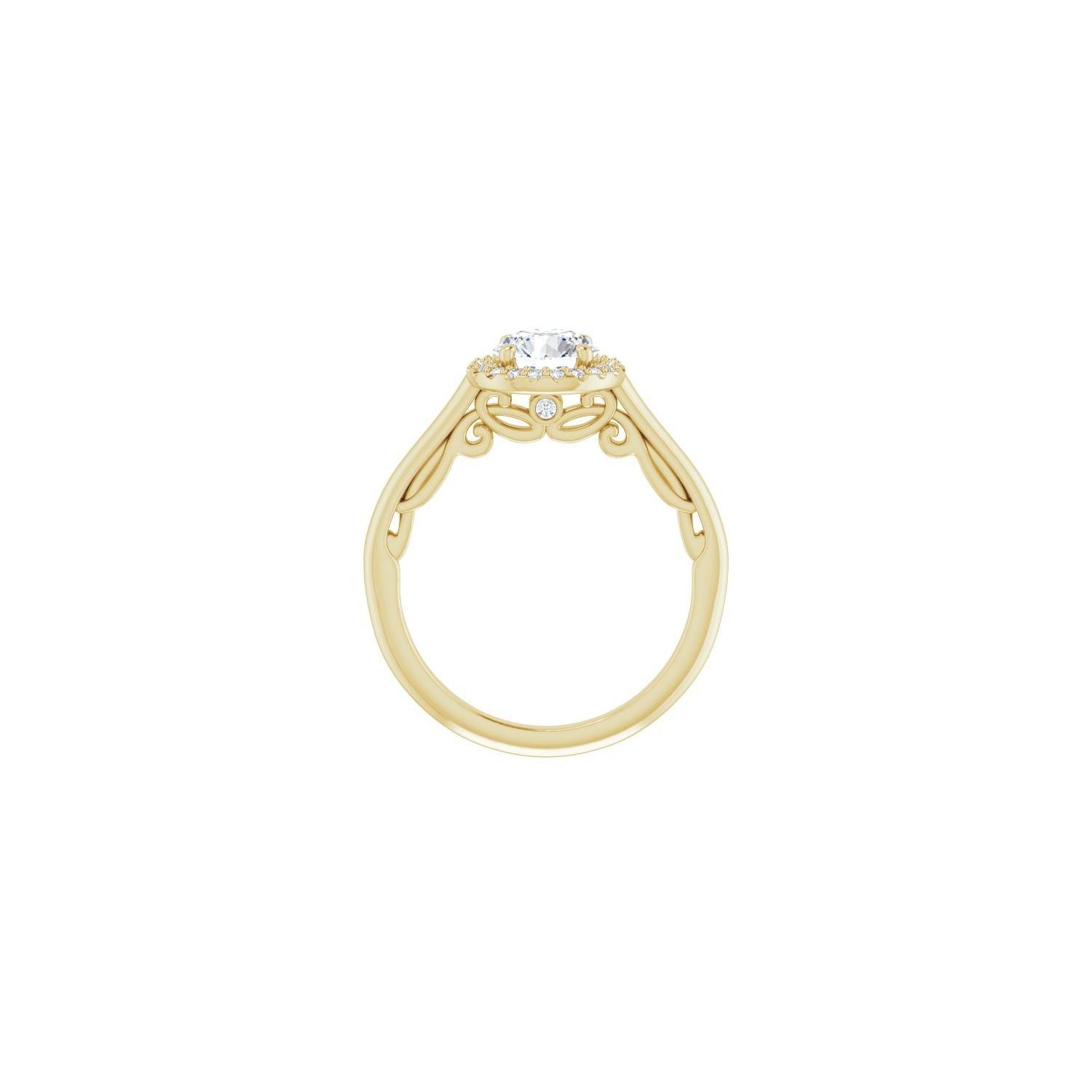 Aurore — Round center, yellow gold