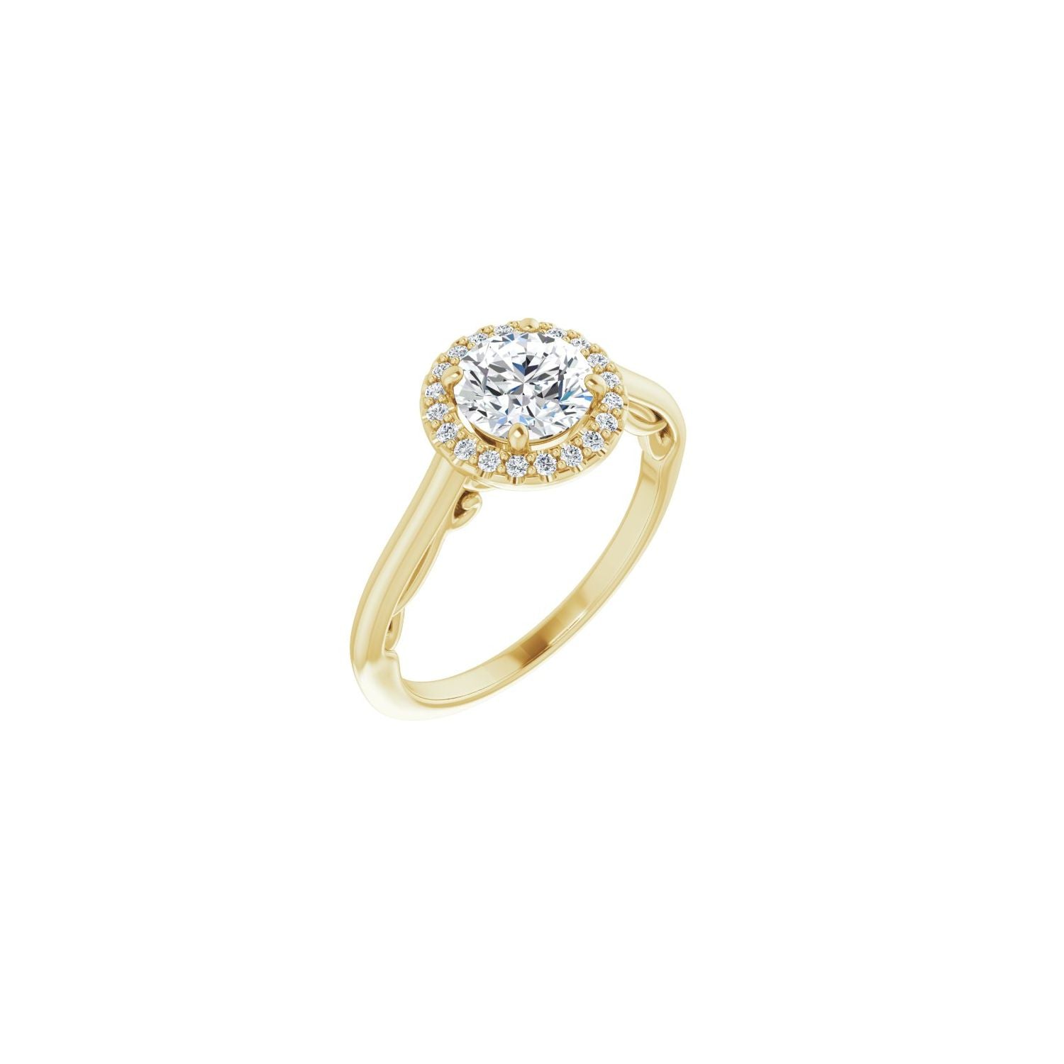 Aurore — Round center, yellow gold