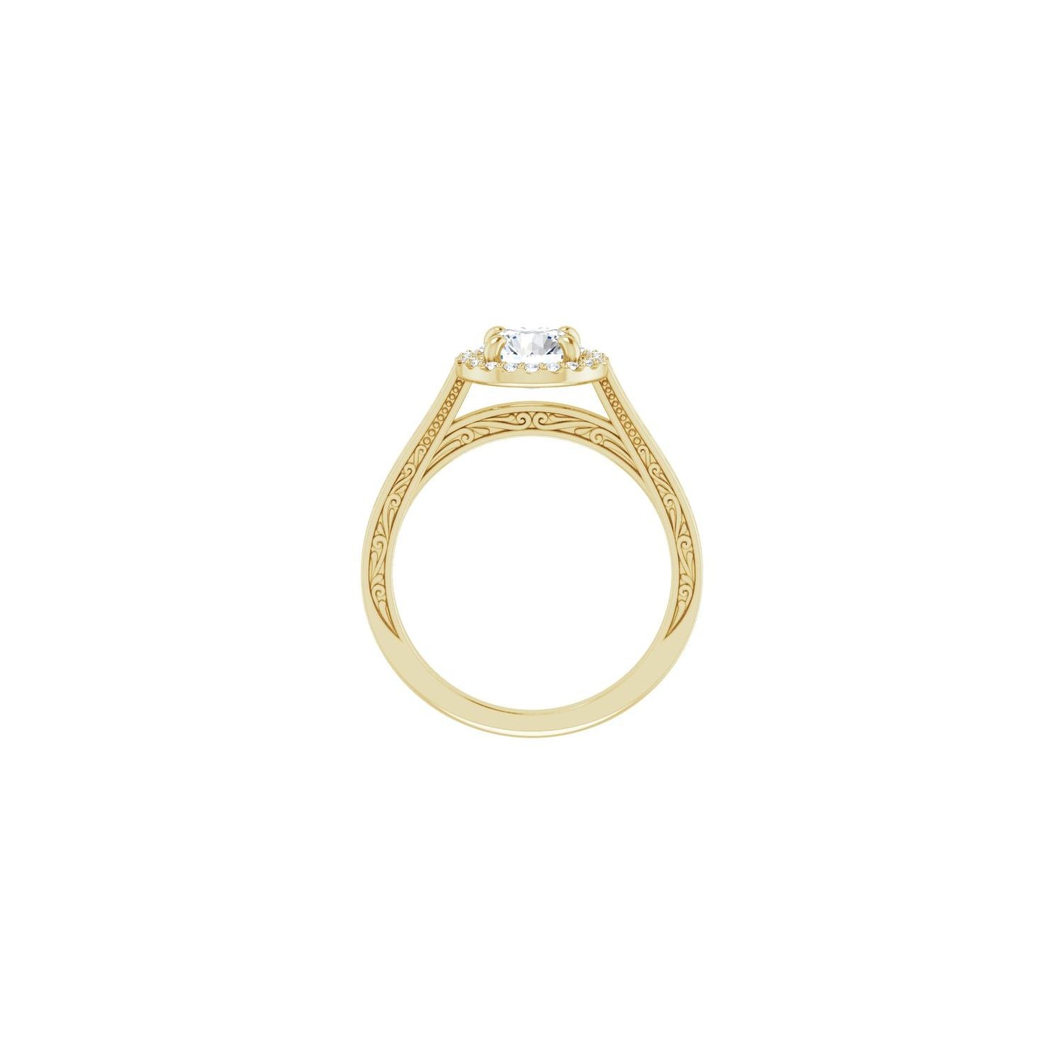 Beatrice — Round center, yellow gold