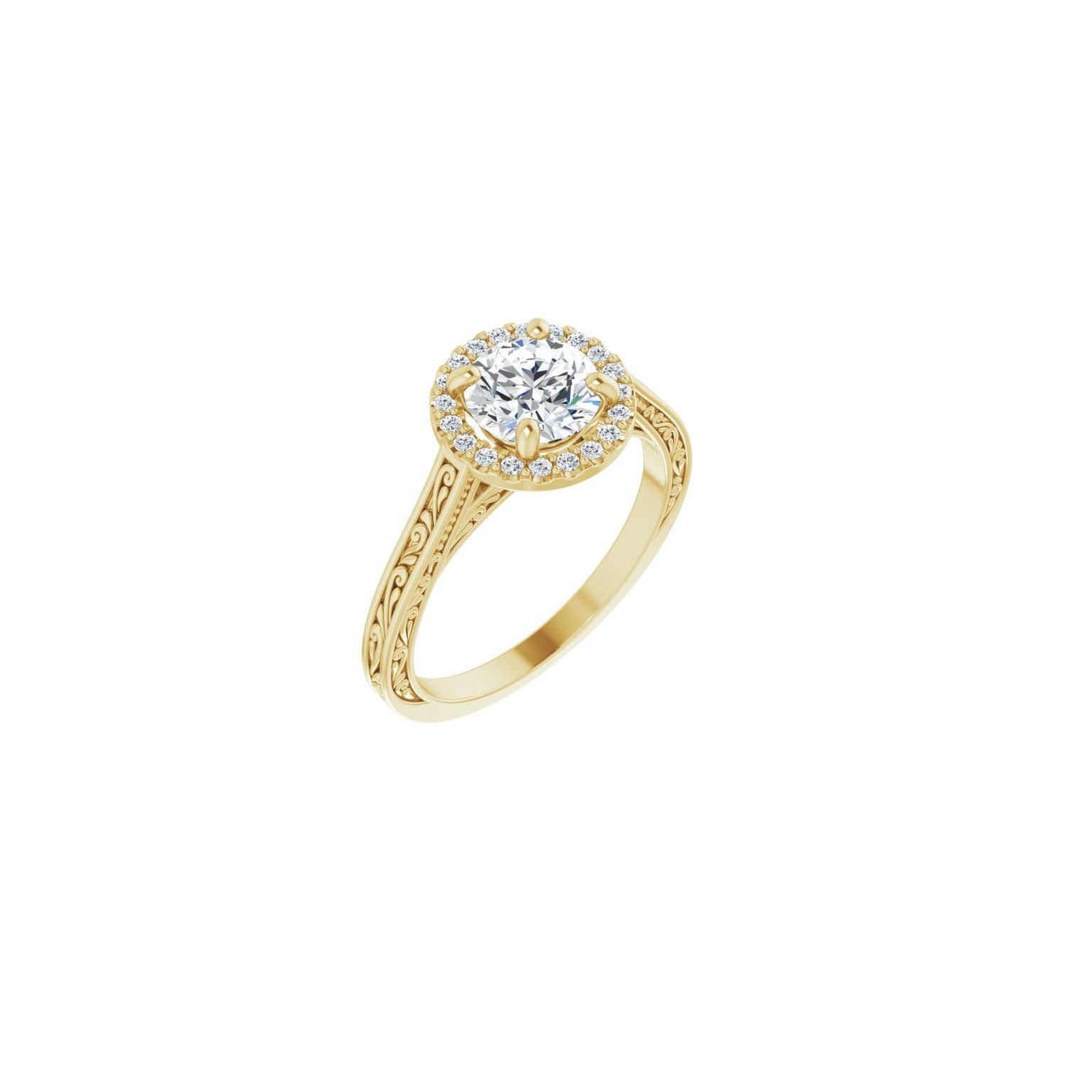 Beatrice — Round center, yellow gold