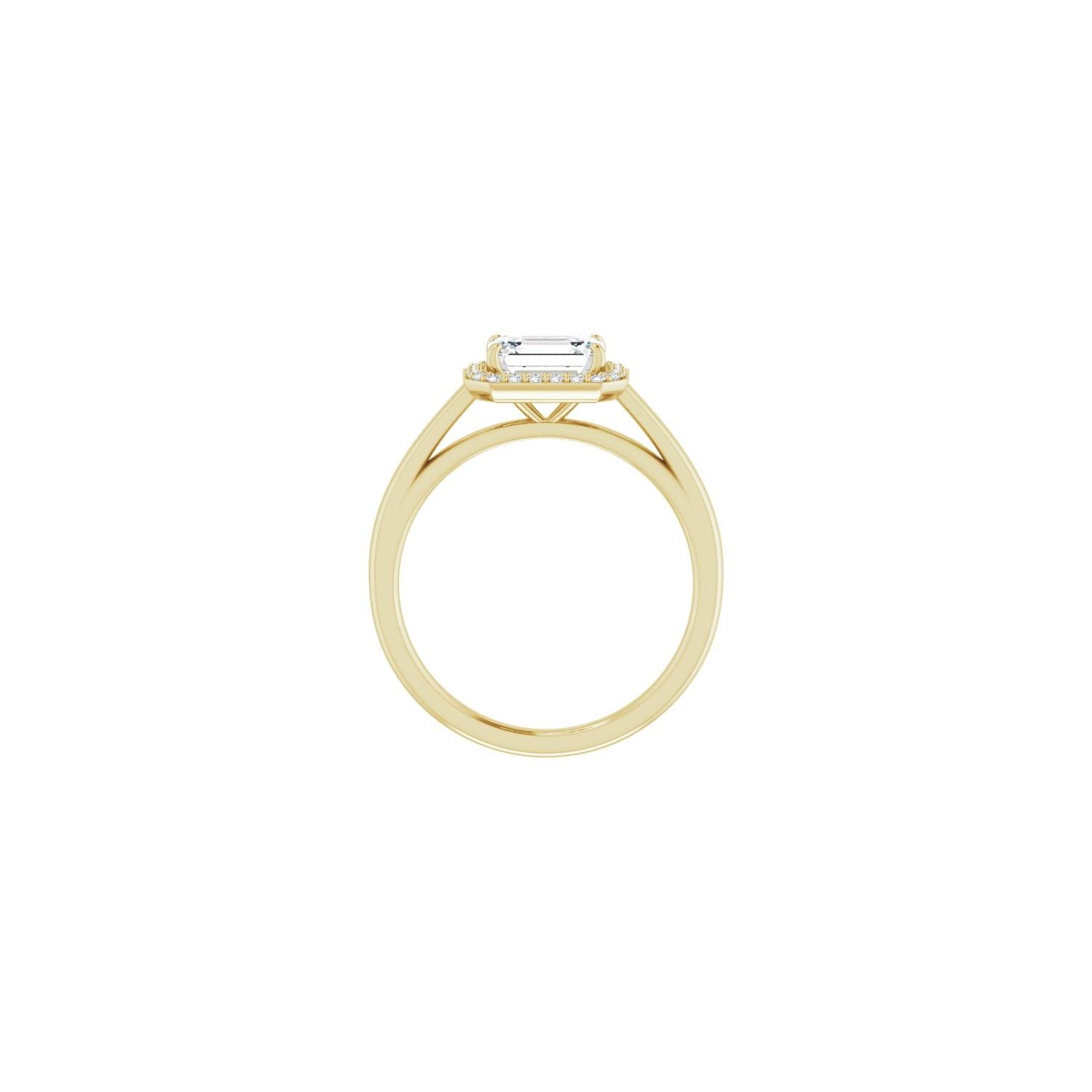Beatriz — Emerald center, yellow gold