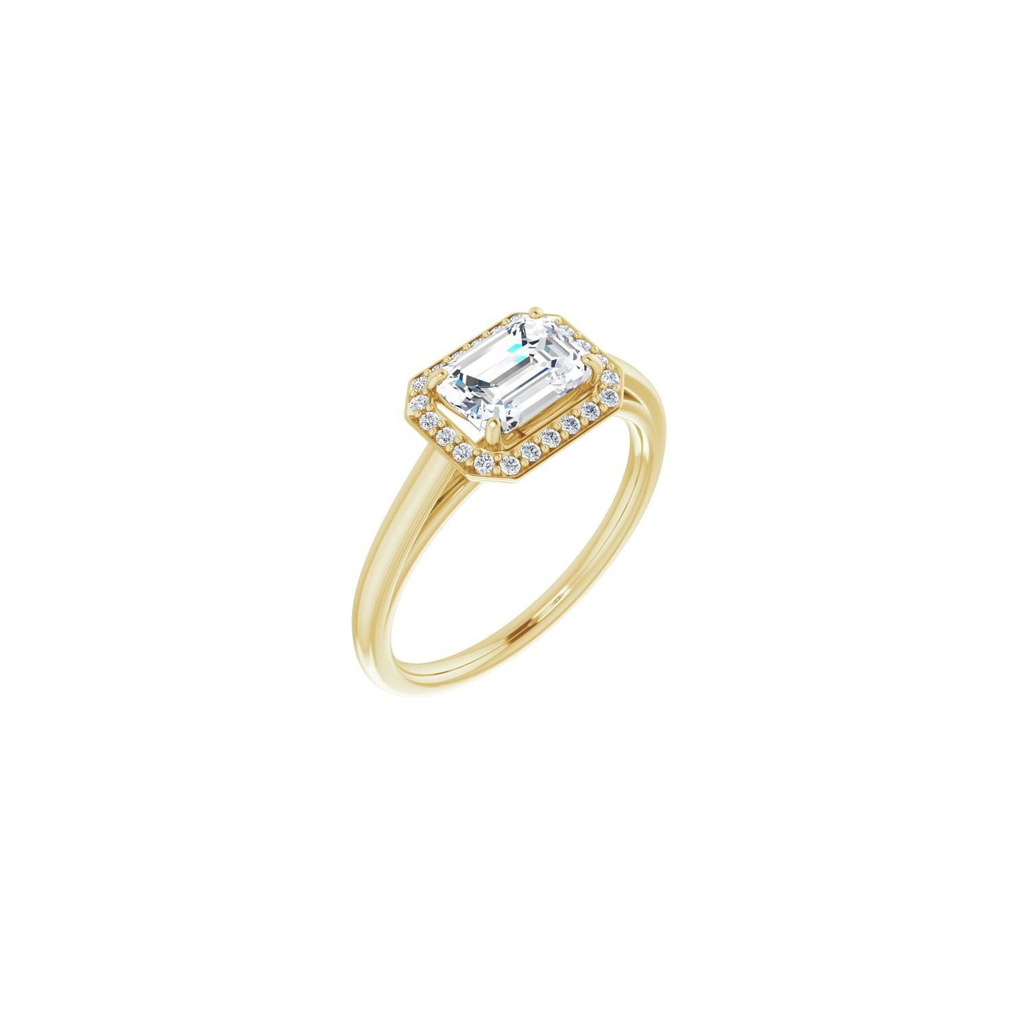 Beatriz — Emerald center, yellow gold