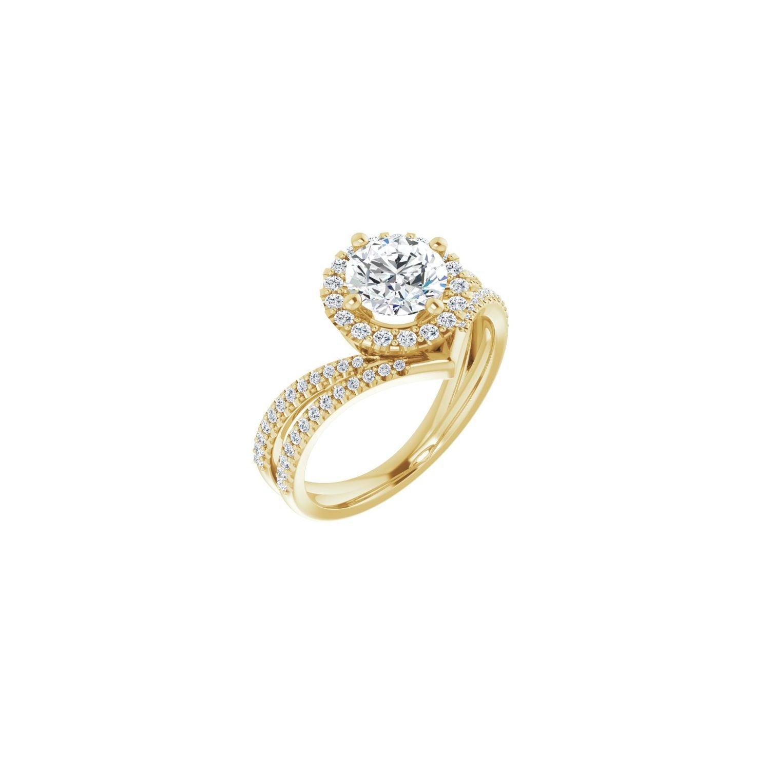 Belinda — Round center, yellow gold