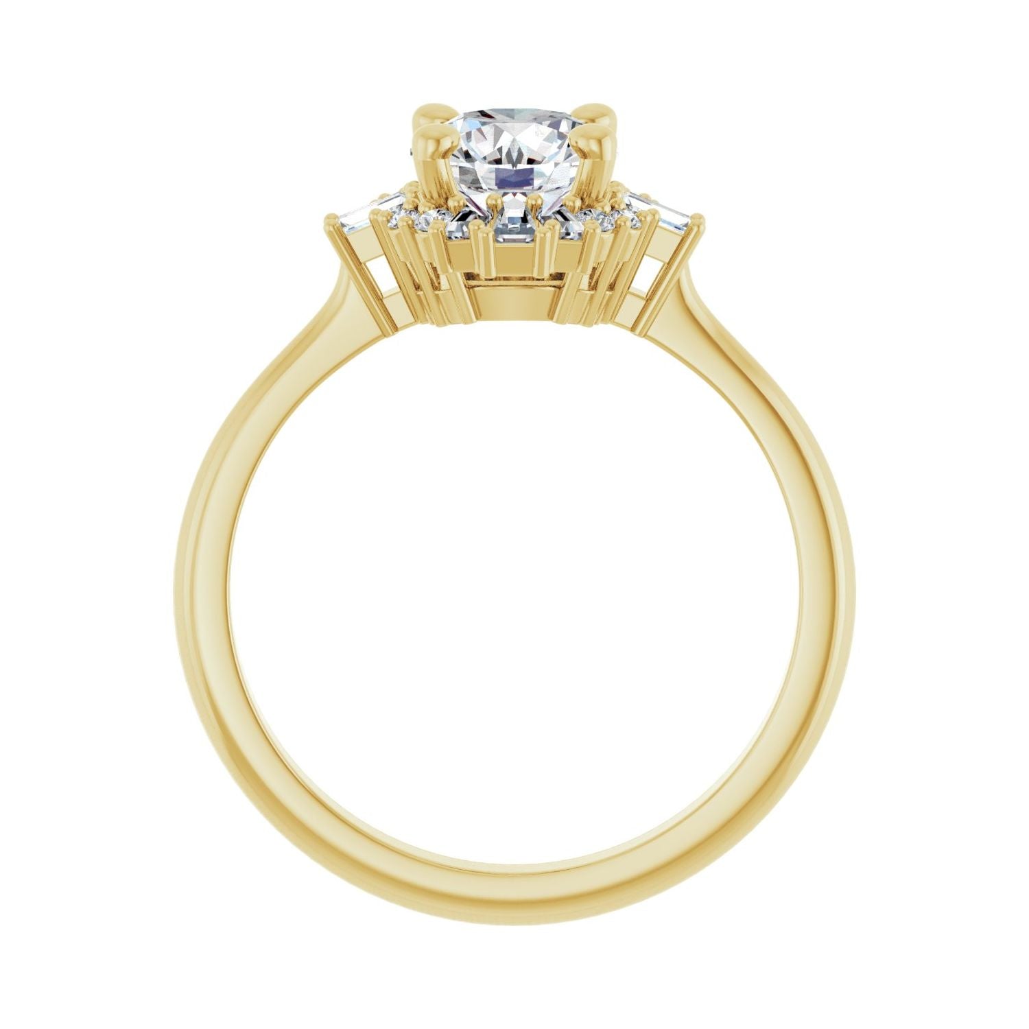 Benedetta — Round center, yellow gold
