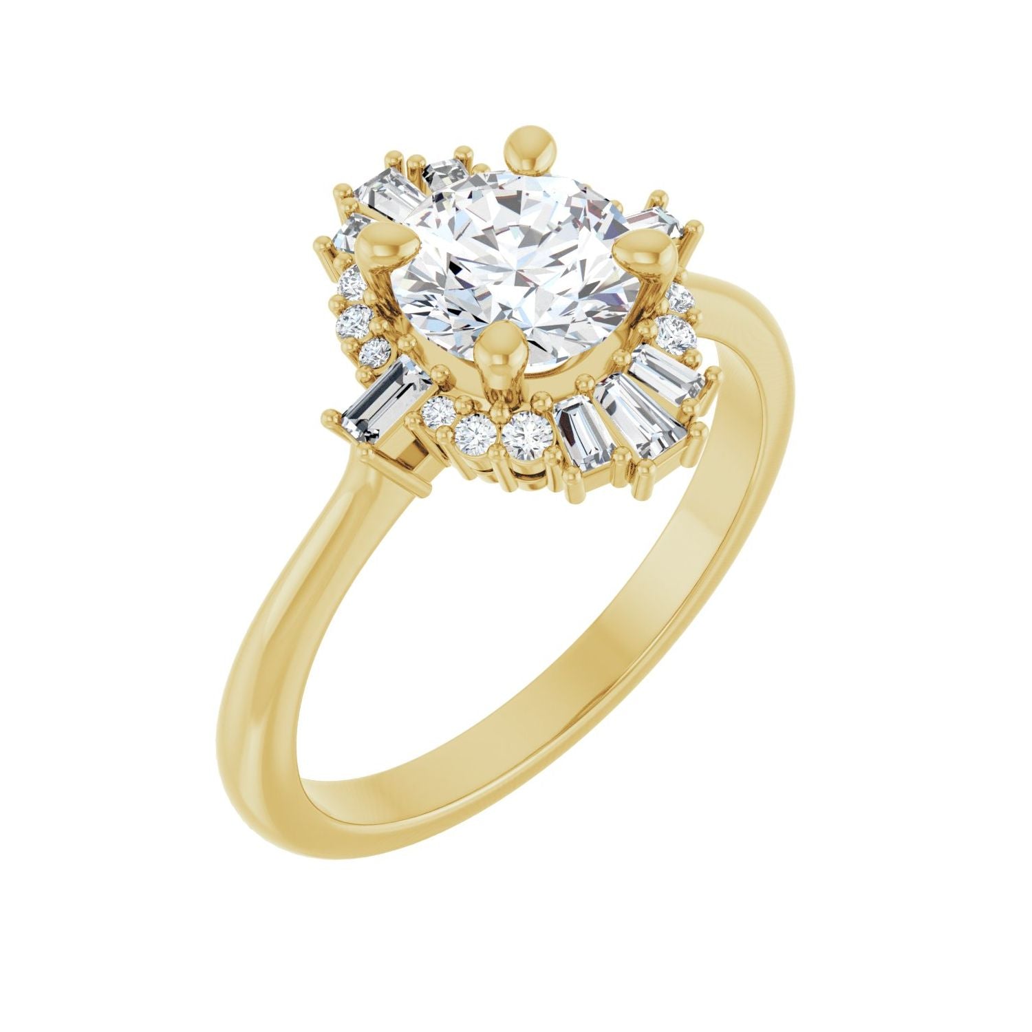 Benedetta — Round center, yellow gold