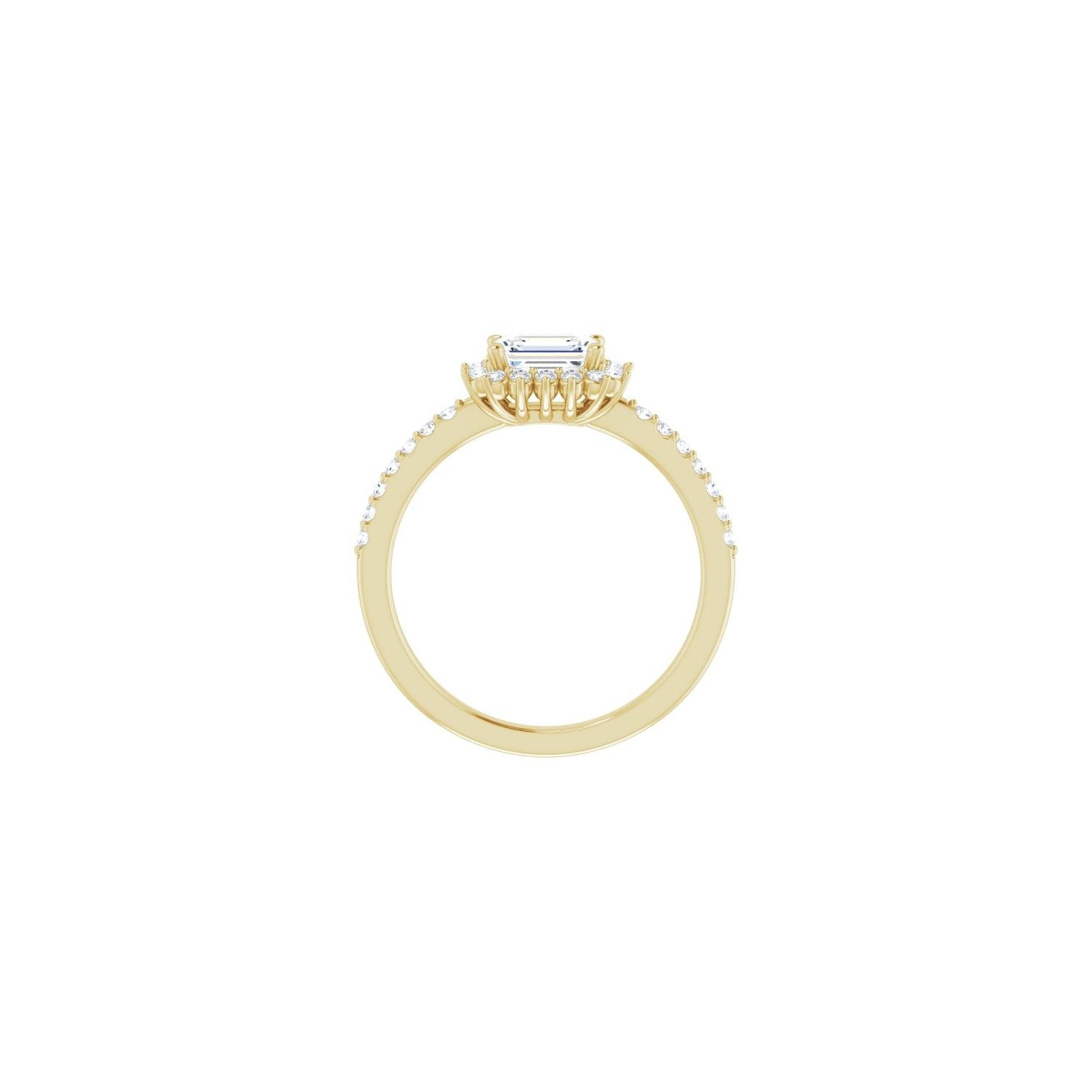 Beth — Emerald center, yellow gold