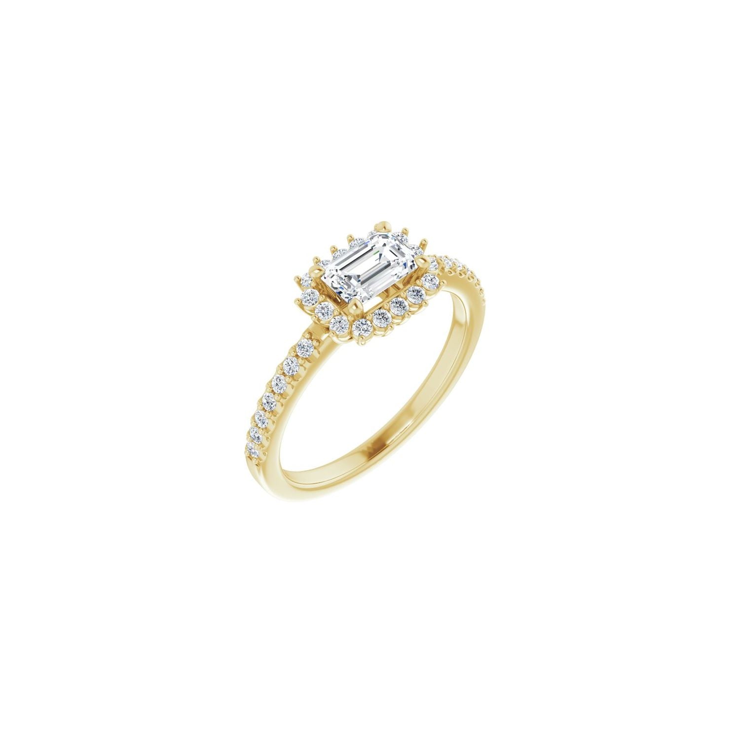 Beth — Emerald center, yellow gold