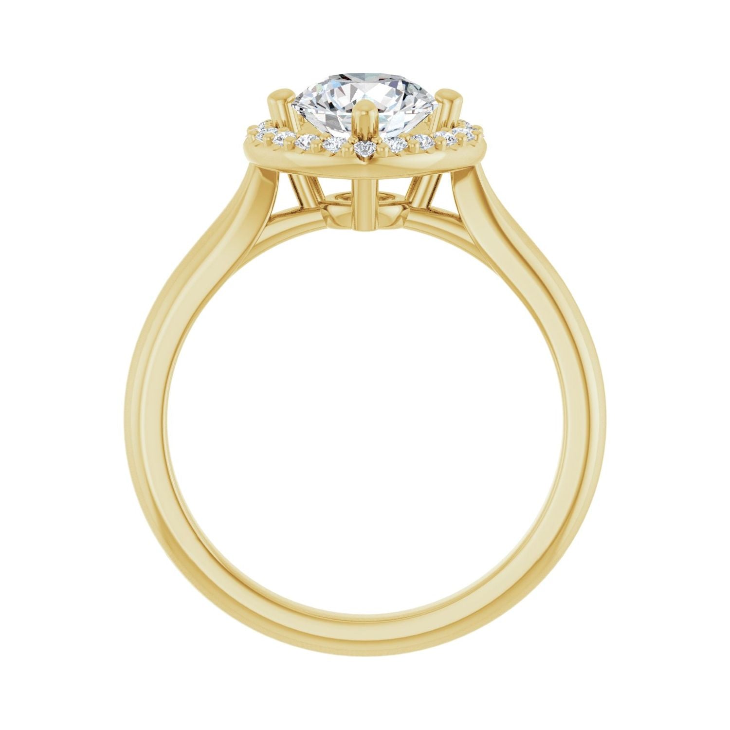 Birdie — Round center, yellow gold