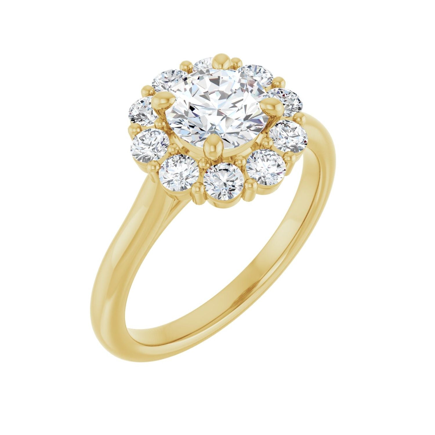 Blaire — Round center, yellow gold