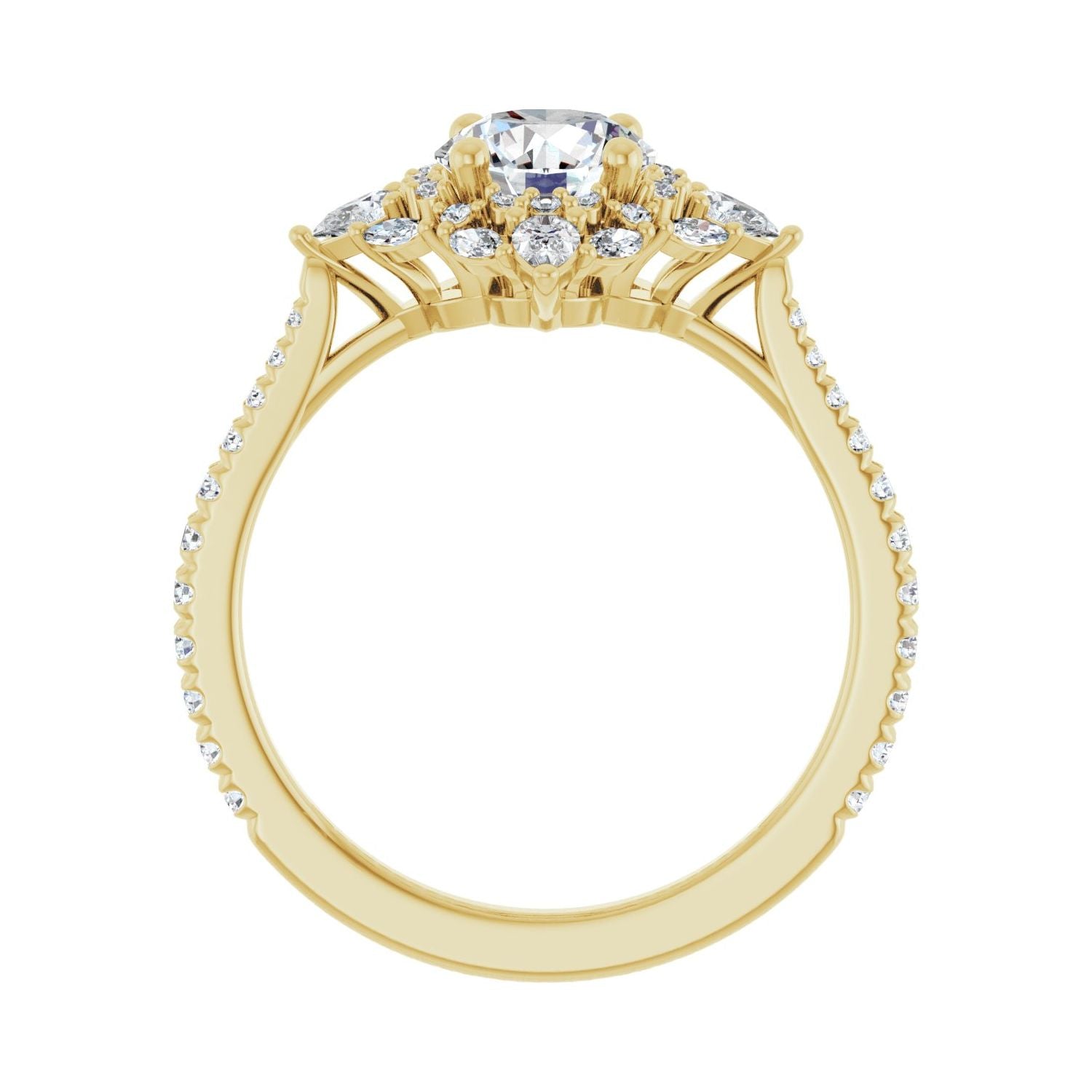 Blake — Round center, yellow gold