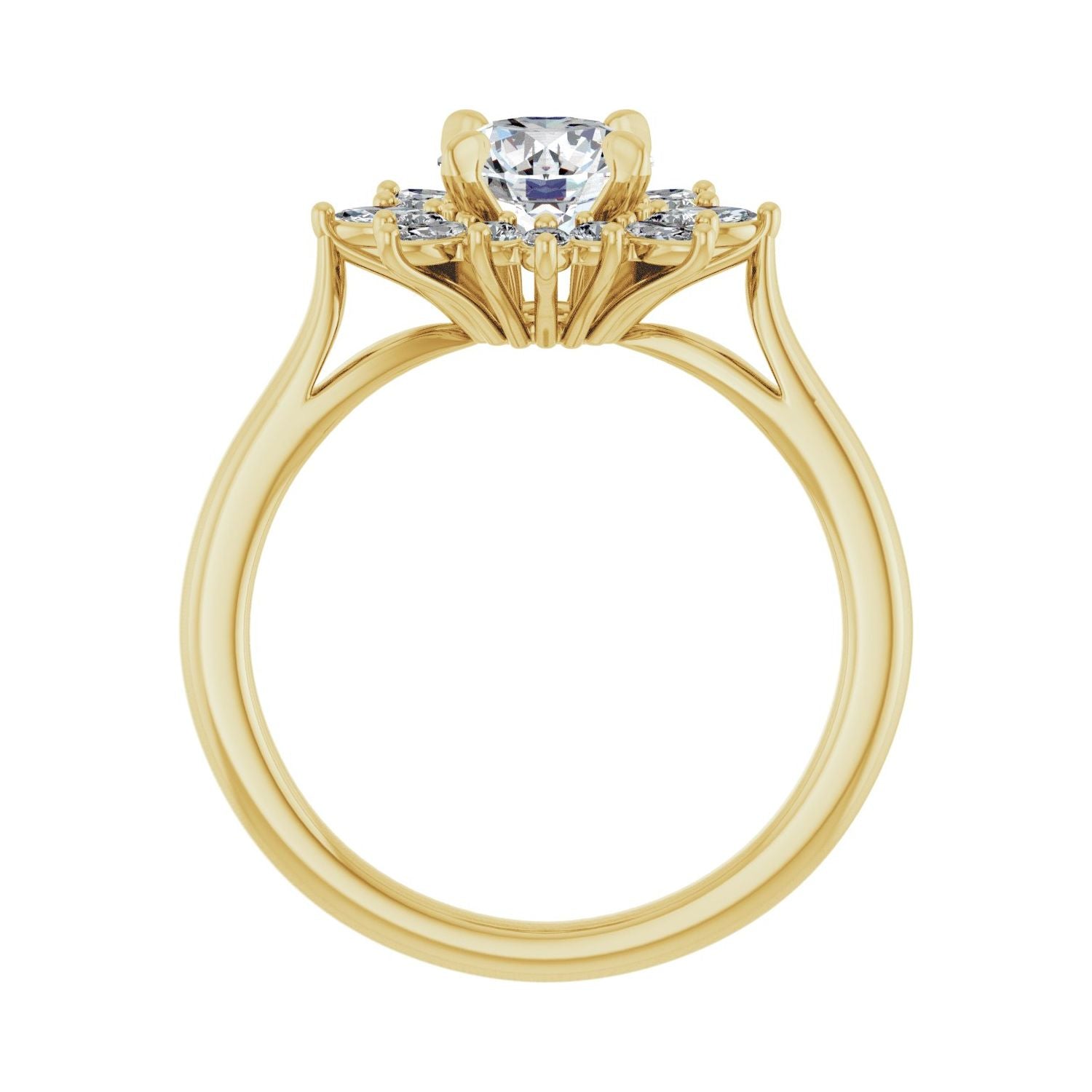 Blanche — Round center, yellow gold