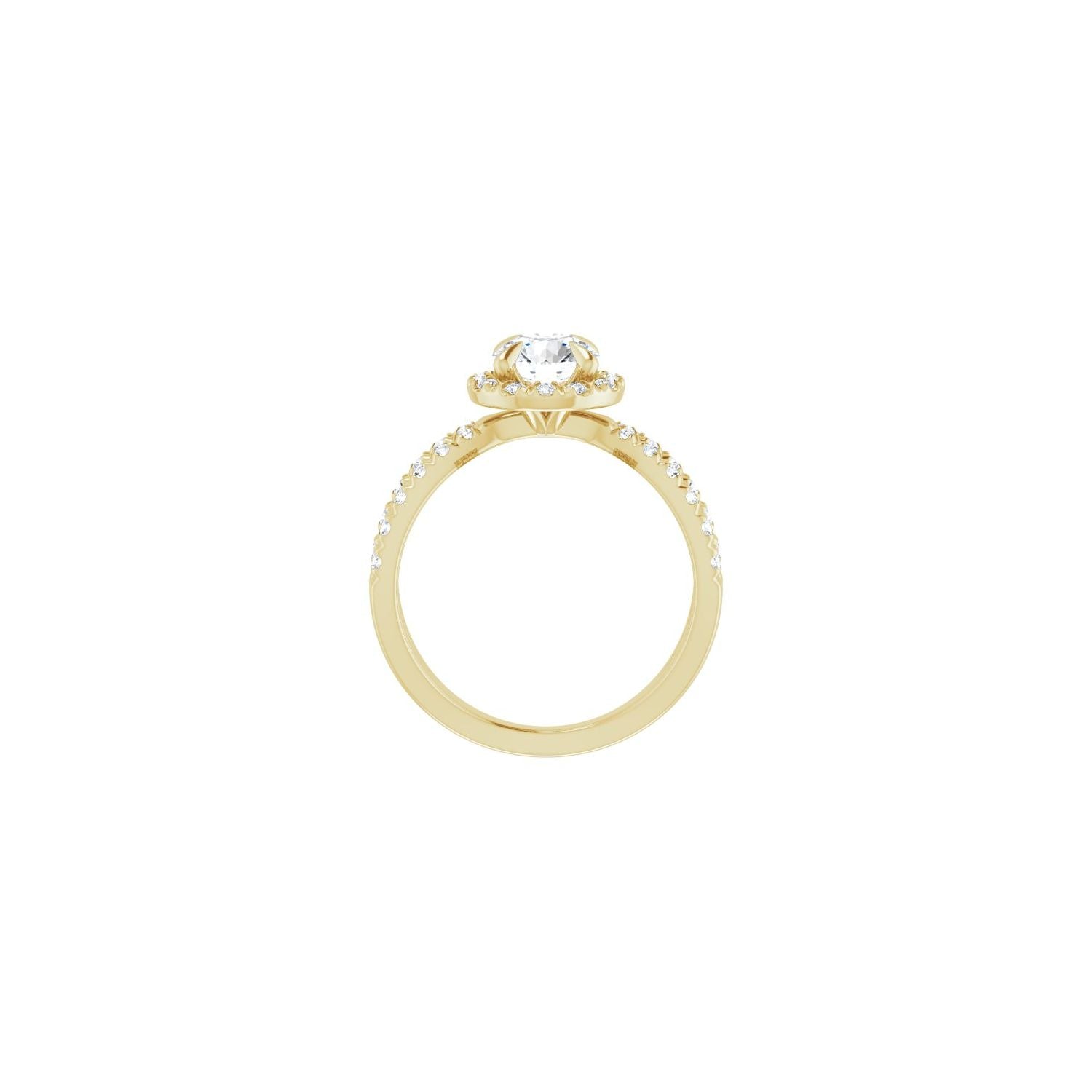 Brigitte — Round center, yellow gold