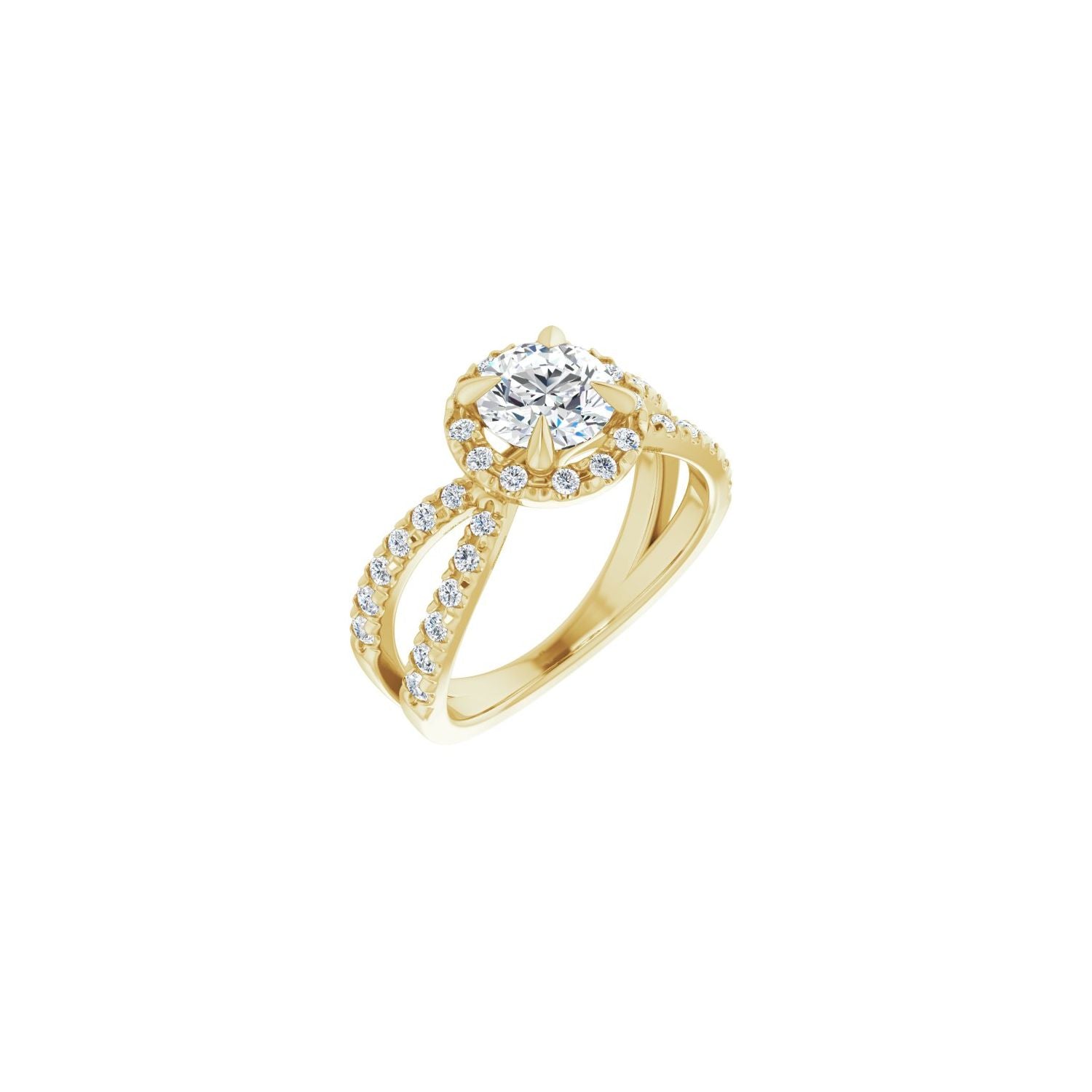 Brigitte — Round center, yellow gold