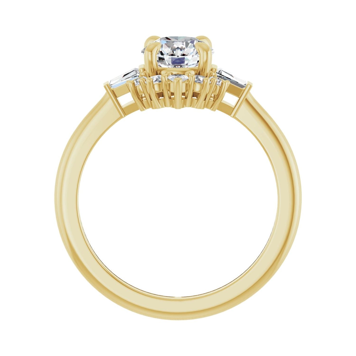 Brinley — Round center, yellow gold